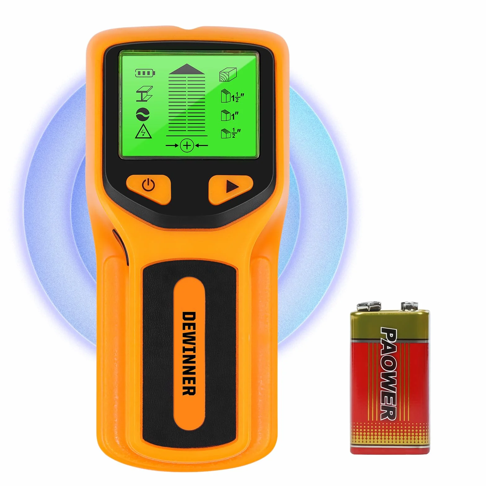 DEWINNER Wykrywacz ścian 5 w 1 z wyświetlaczem LCD do metali, drewna i kabli AC