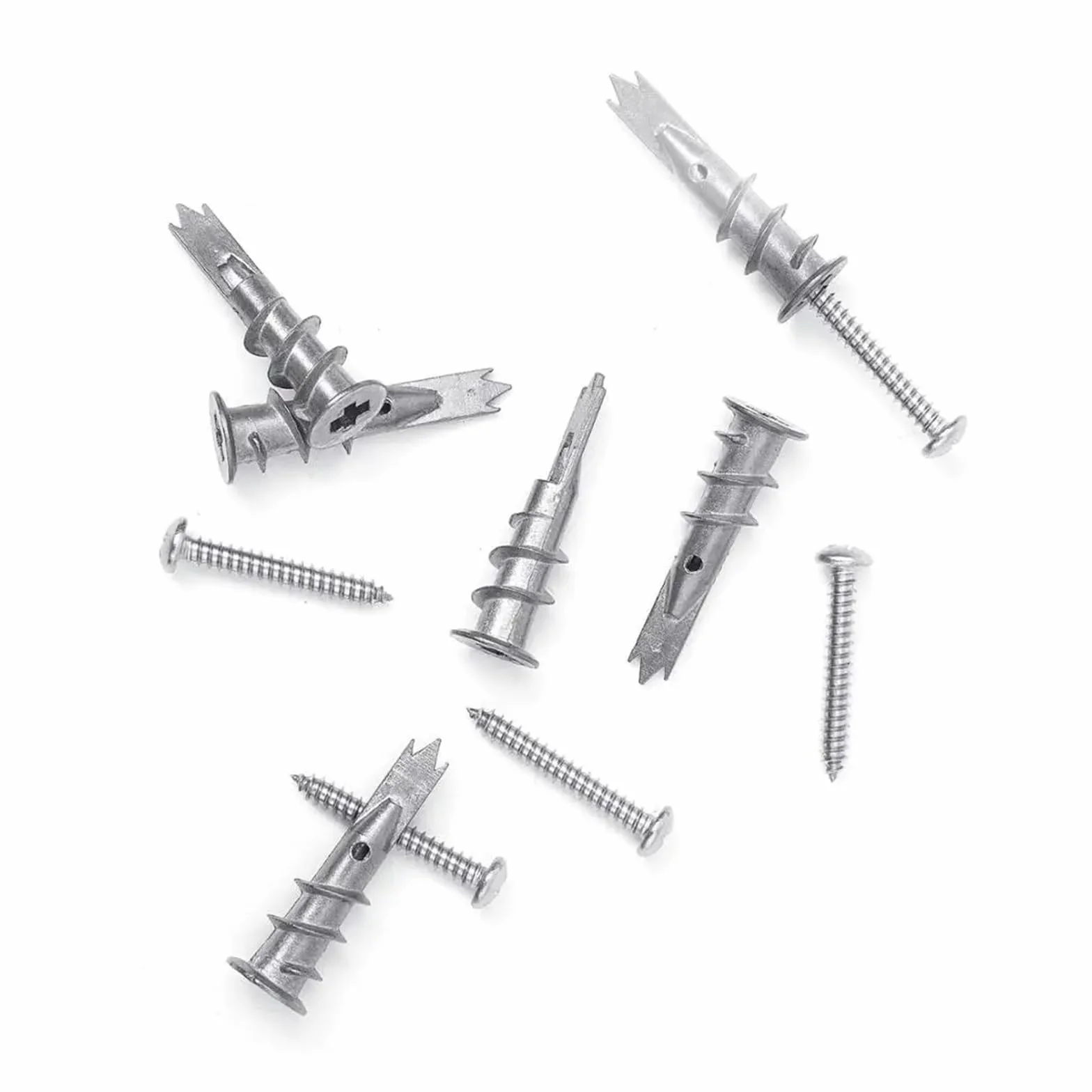 Drywall Anchor Zinc Alloy Self Drilling Hollow Wall Anchor 120pcs
