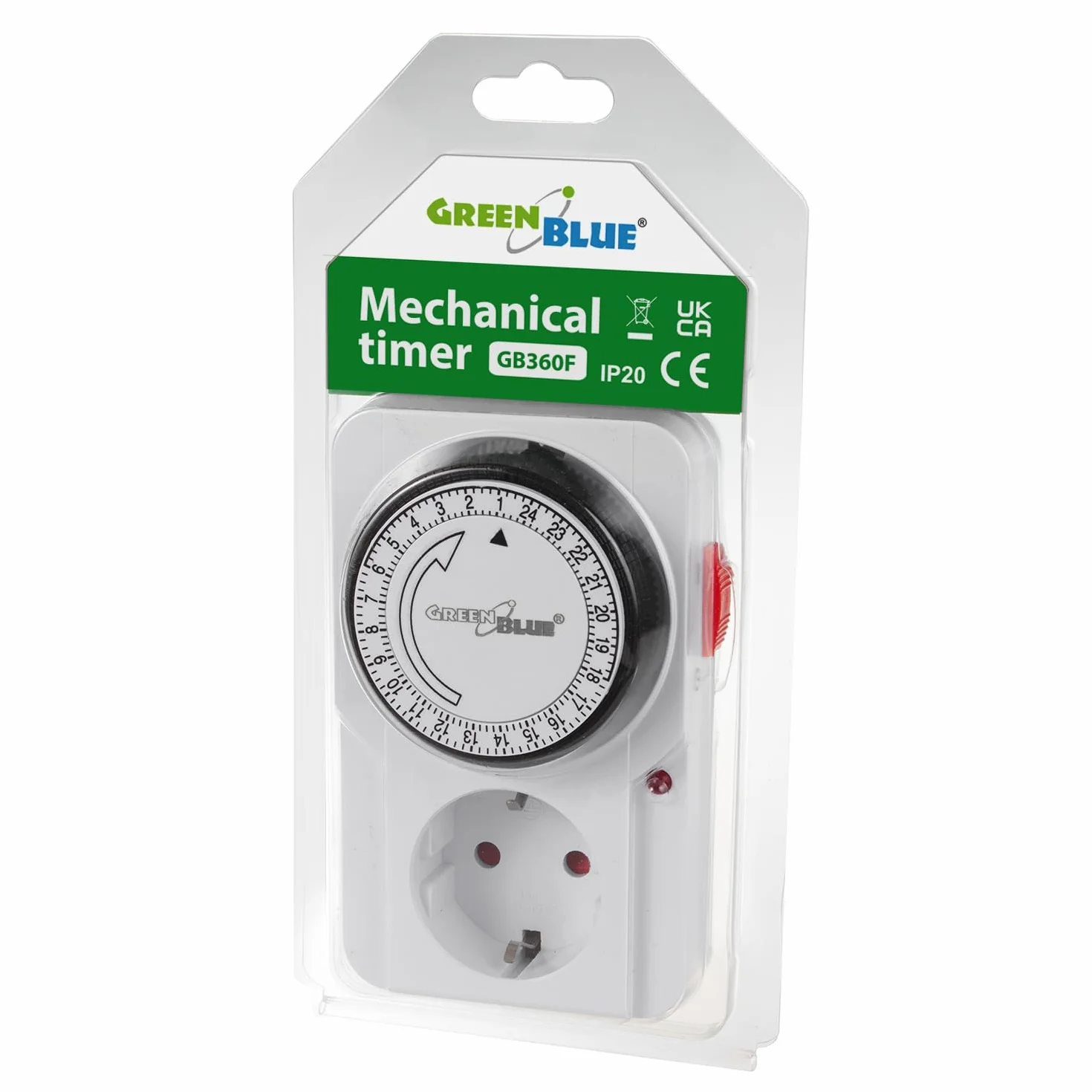 GreenBlue GB360 F Włącznik Czasowy Timer Mechaniczny 48 Programów 16A IP20