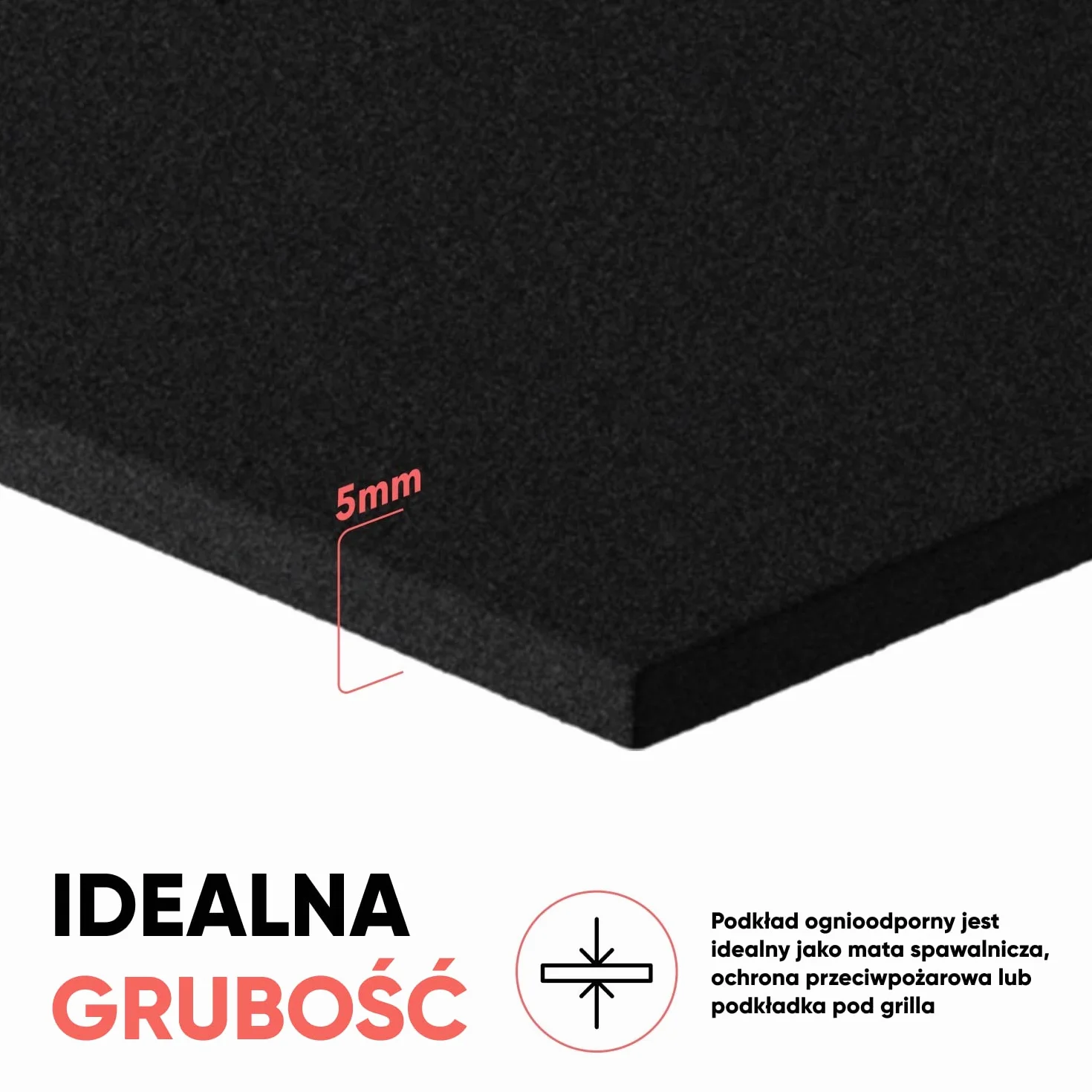 EVOCAMP mata ognioodporna 60x30 cm 982°C lutownicza przeciwpożarowa
