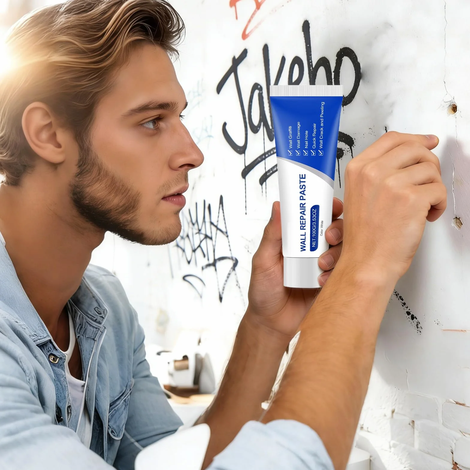 Wall Repair Kit, Drywall Patch Paste, Easy Filler for Hole Repair, Home Accessories, Handy Tool for Wall Fixing