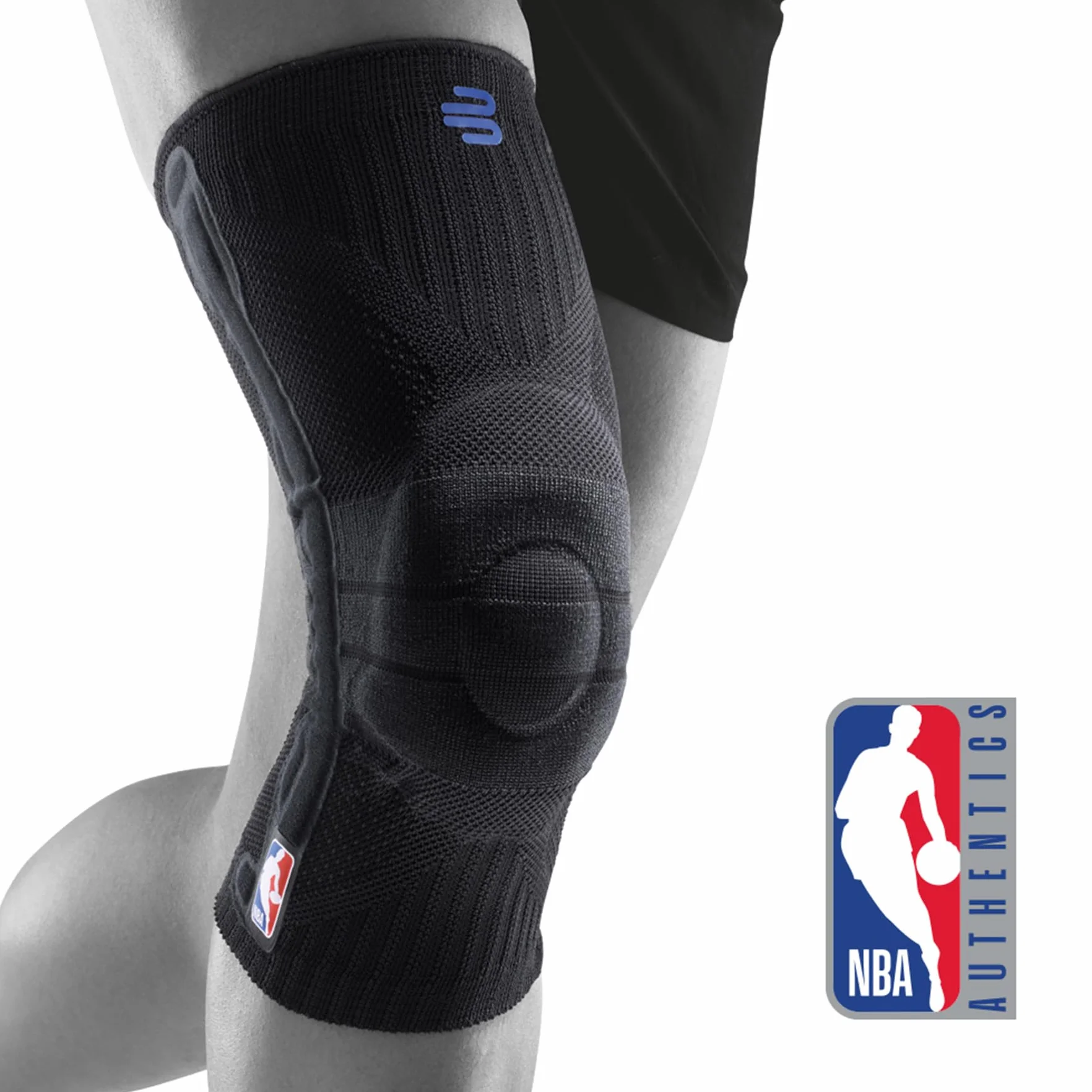 Bauerfeind Opaska na kolano "Knee Support NBA" Unisex, 1 Sportowe kolana do koszykówki, Na prawe lub lewe kolano