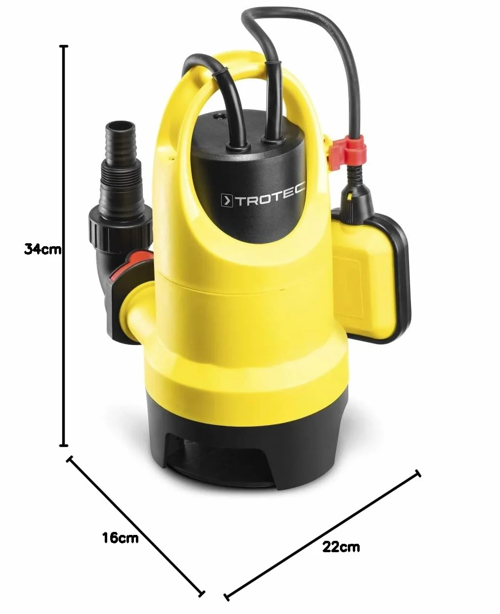 TROTEC Pompa zanurzeniowa TWP 4036 E – do brudnej wody, 7500 l/h, 400 W, 7 m, IPX8