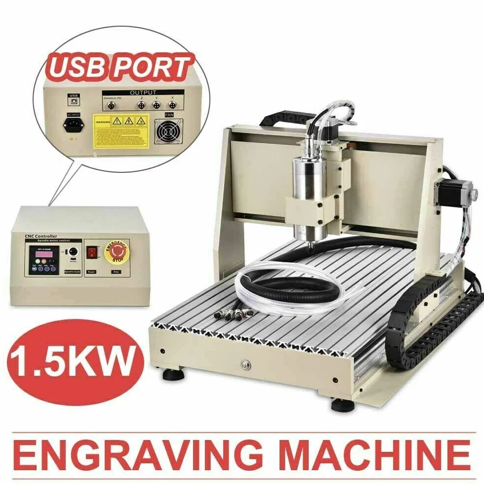 TFCFL Maszyna do grawerowania USB 1500 W 3-osiowa 6040 VFD 220 V