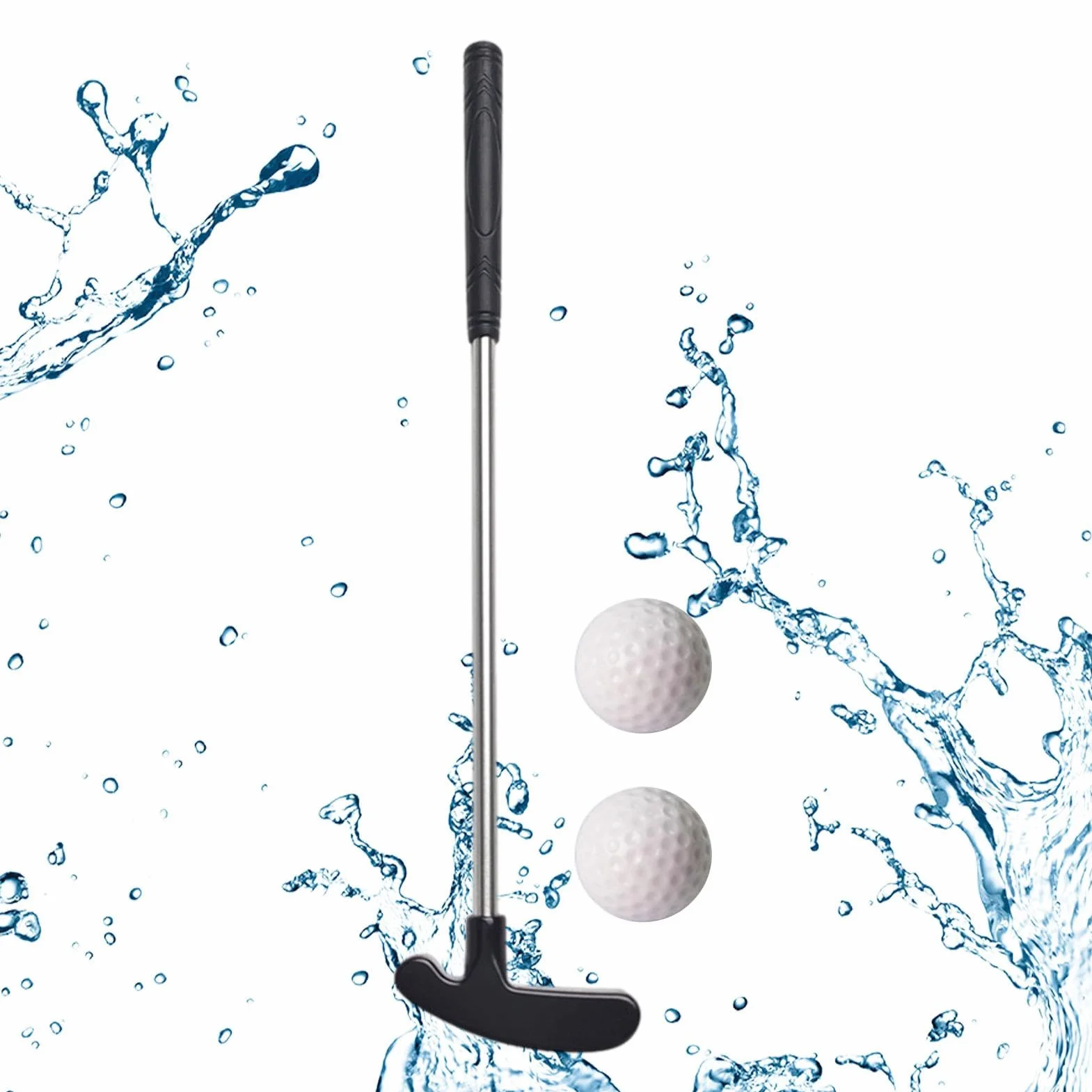 Kije golfowe - miotacze golfowe ze stali nierdzewnej z cynkową główką | Regulowane antykorozyjne akcesoria do minigolfa | Wygodny kryty klub młodzieżowy dla dzieci, do salonu, sypialni