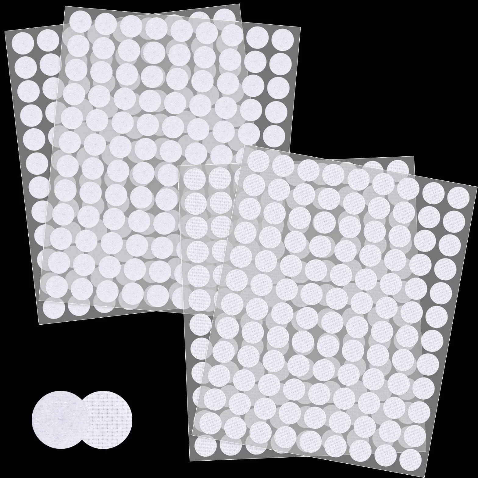 Samoprzylepne kropki na rzep 10 mm dwustronne nylonowe 432 szt
