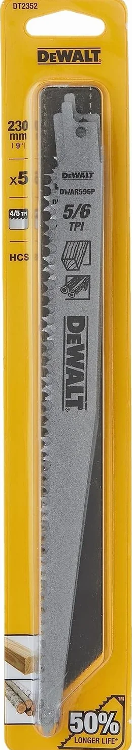 DEWALT Brzeszczot Sable HCS 240mm 6,5mm do Cięcia Drewna