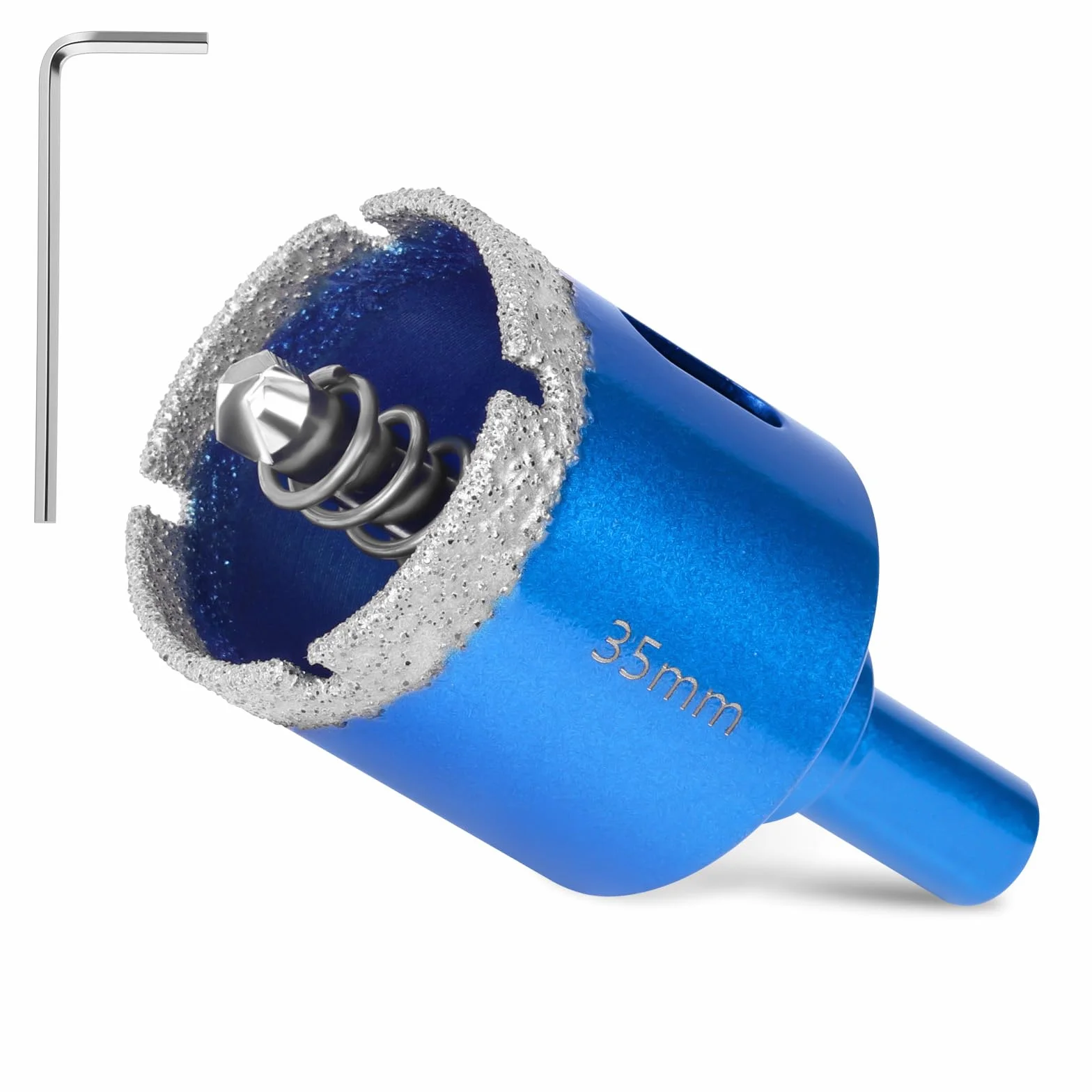 Flintronic Diamentowa otwornica 35 mm z wiertłem centralnym do cięcia szkła, płytek, ceramiki, marmuru