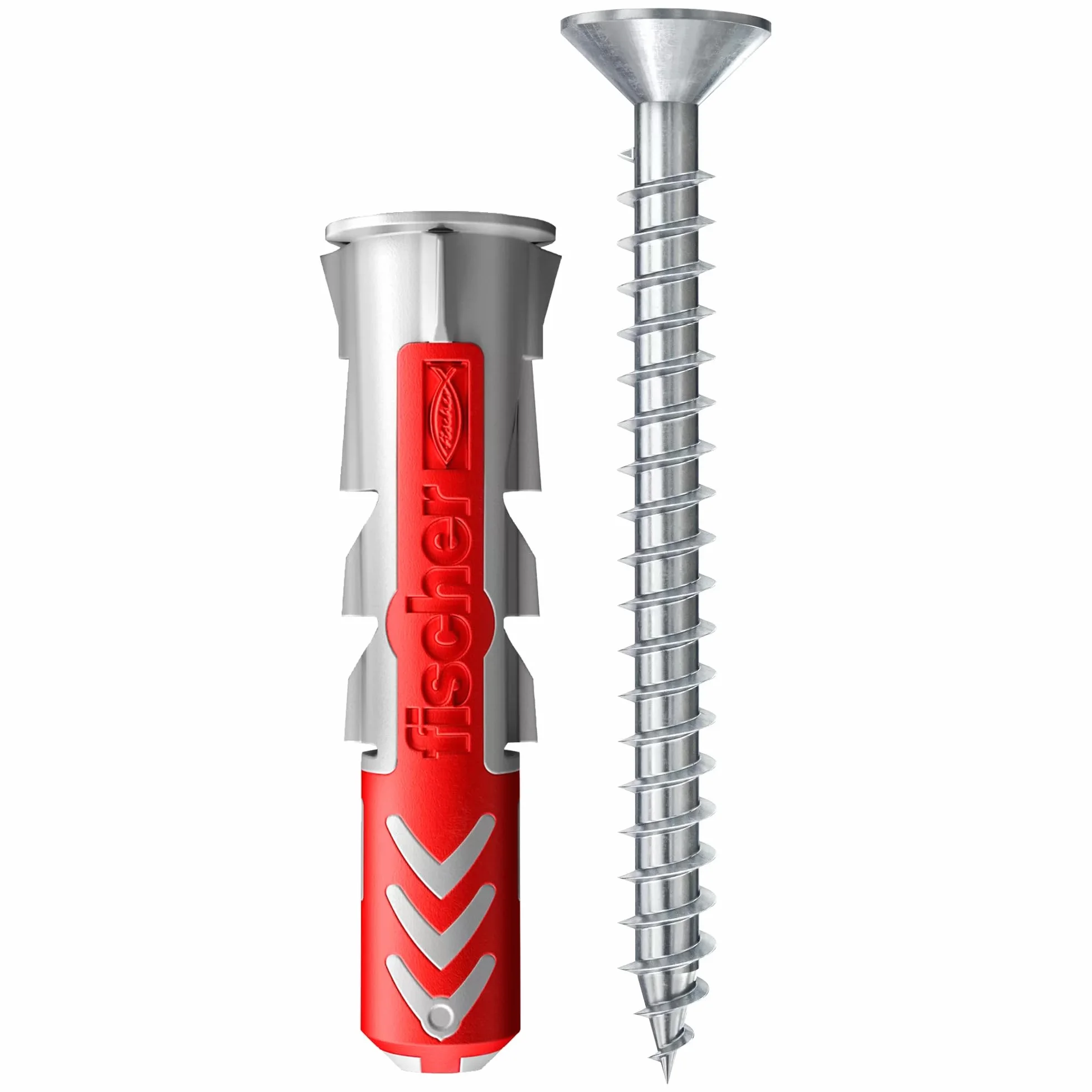 Fischer Duopower 100 kołków ze śrubą 6 x 40 mm do ściany pełnej cegły perforowanej płyty gipsowo-kartonowej