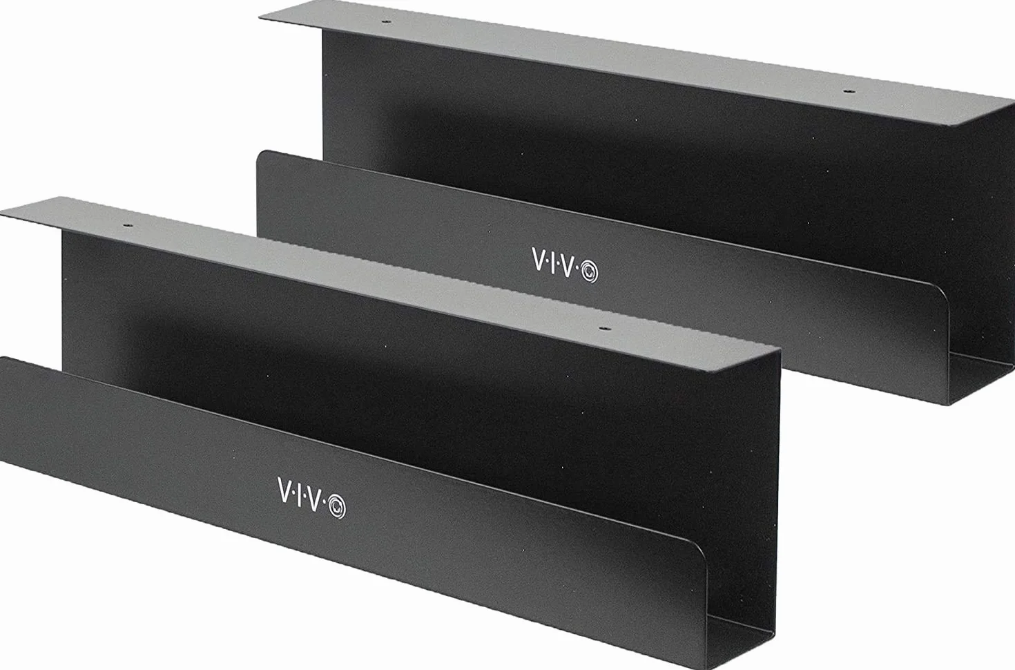 VIVO DESK-AC06-2C Tace do zarządzania kablami 42 cm, czarne, 2 szt