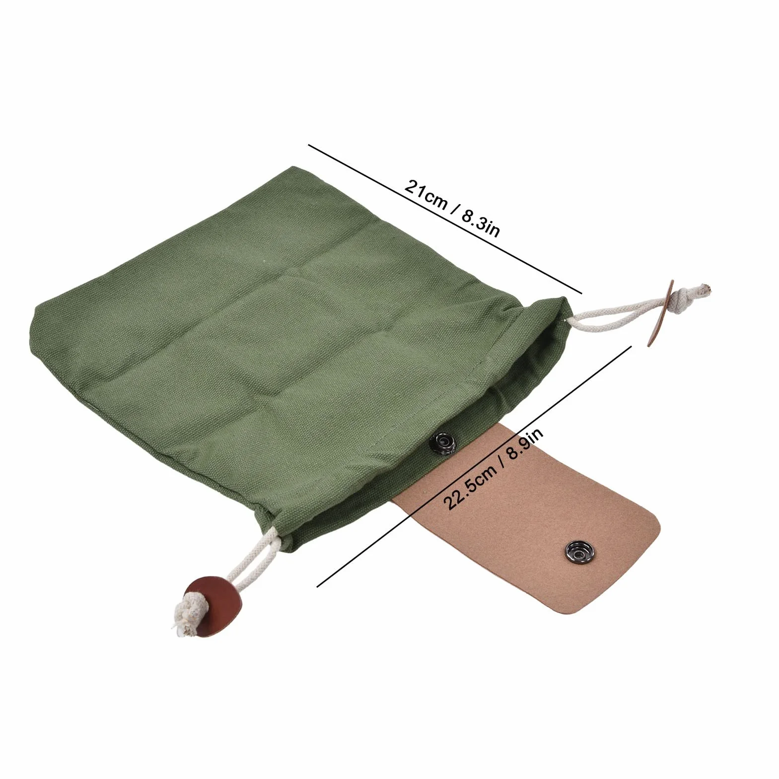 Qcwwy Torba na żerowanie, Składana Torba Kempingowa na żerowanie Wodoodporna Składana Narzędzia z Brązowego Grzyba Bushcraft z Paskiem do Podróży Piesze Wędrówki z Plecakiem