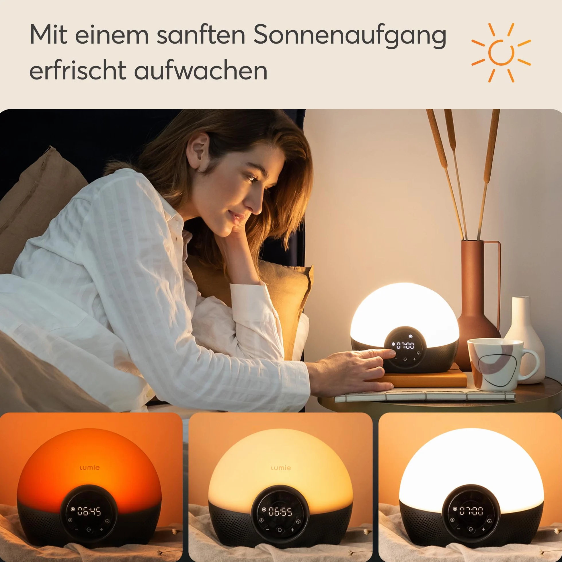 Lumie Bodyclock Glow 150 Lampka Budząca z Symulacją Zachodu Słońca