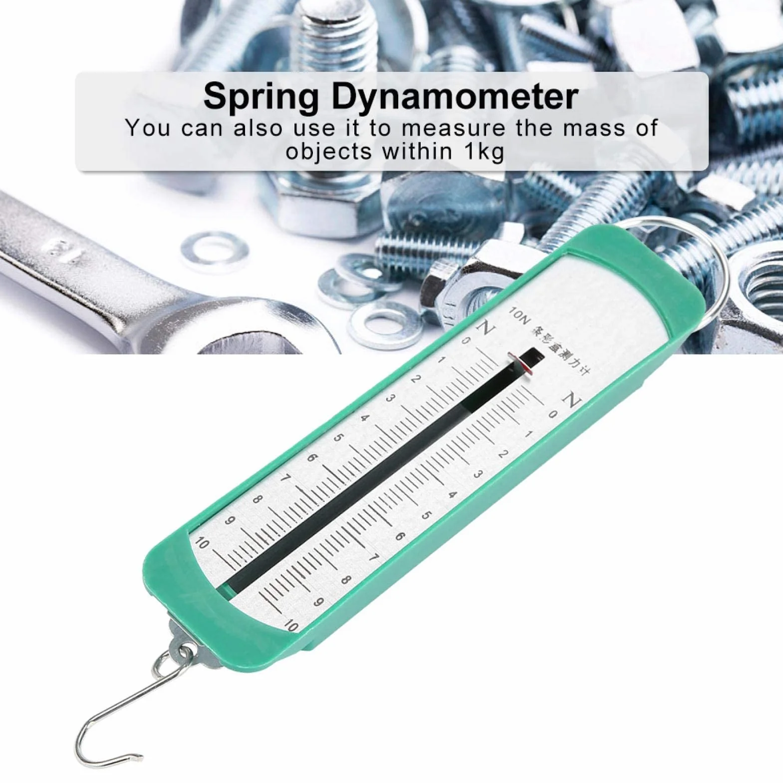 Dynamometr 10N Newton Meter Sprężynowy Drążek Dynamometryczny Fizyka Mechaniczny Instrument Eksperymentalny