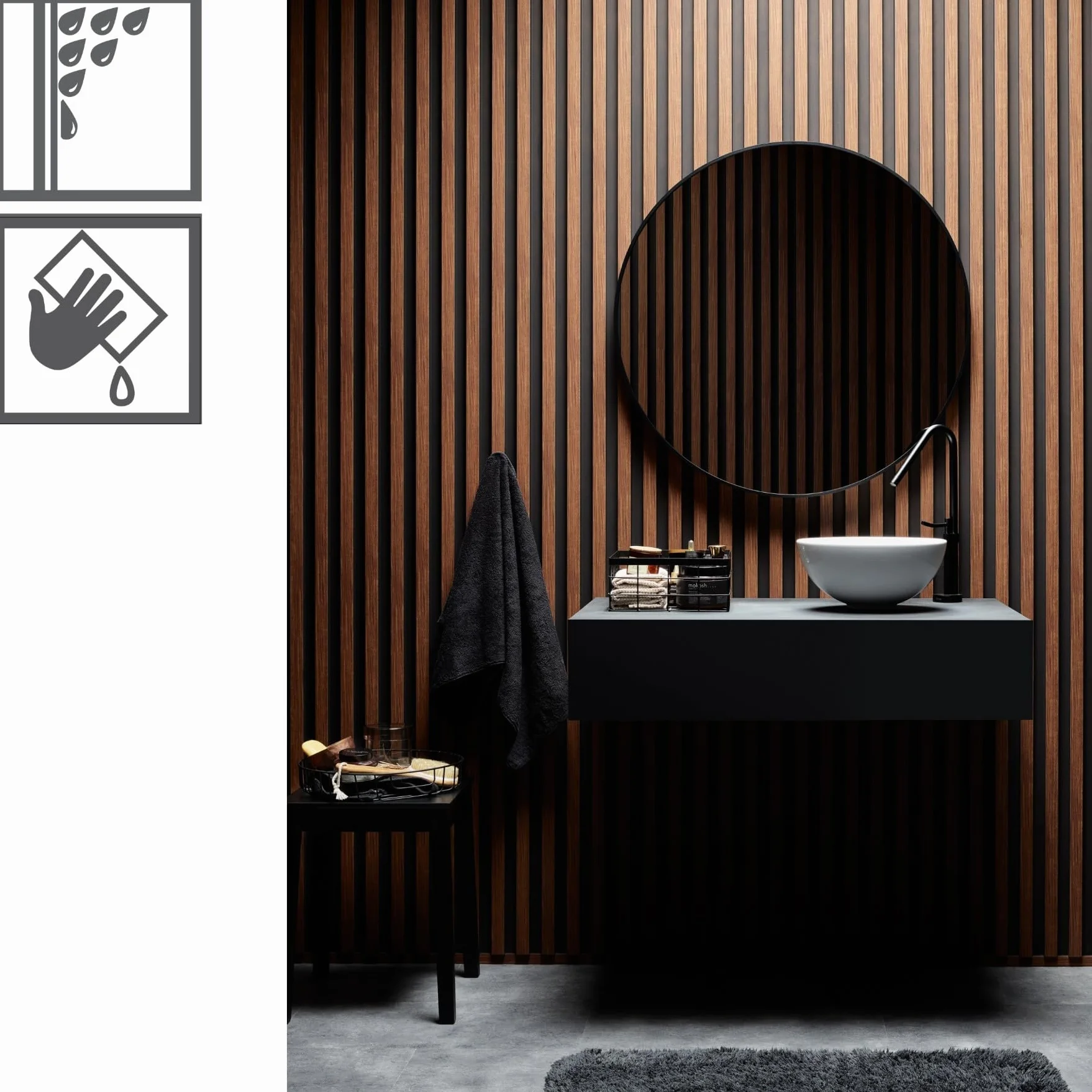 VOX Lamele ścienne R-TRIM LINERIO S NATUR. BLACK 2,65X24
