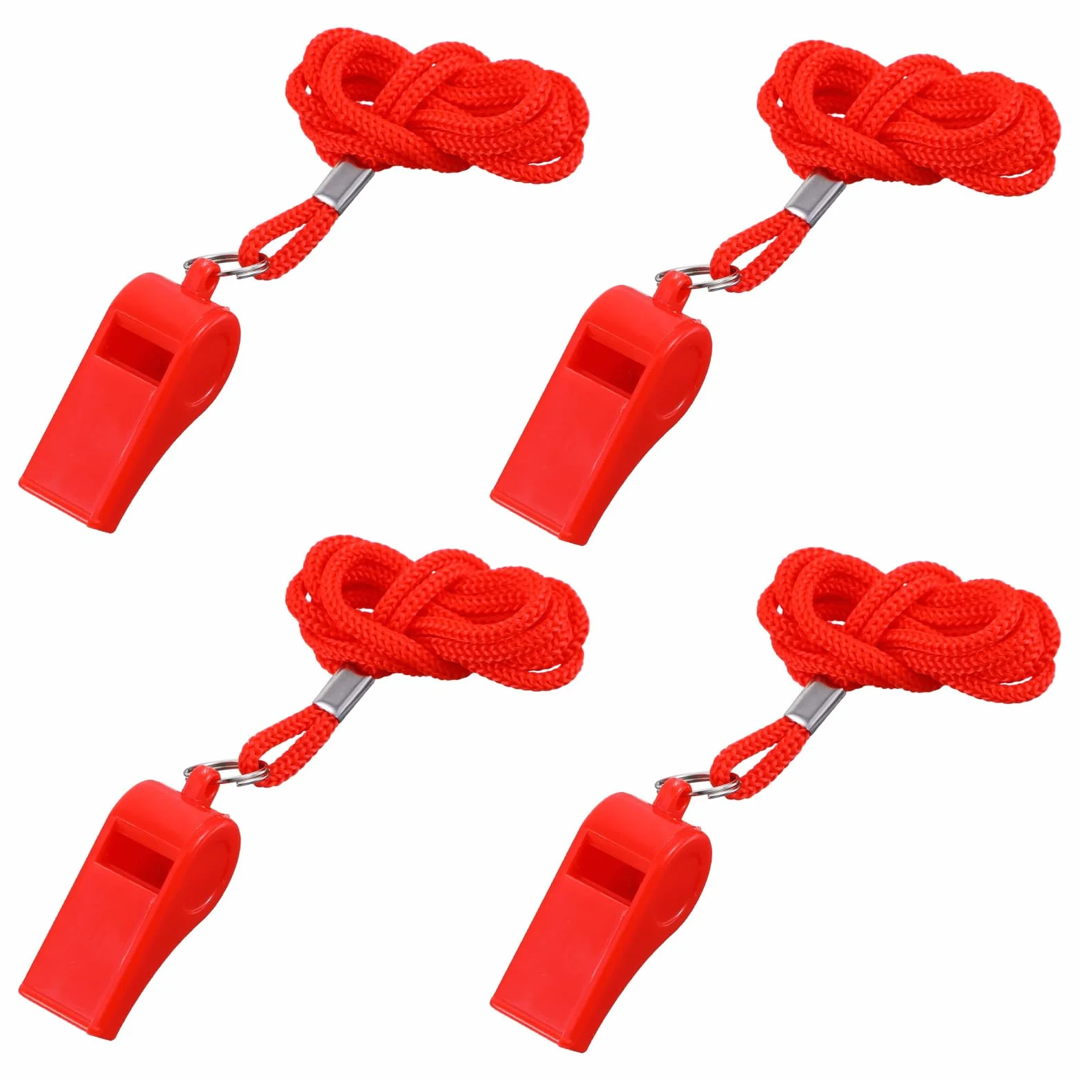 Yolev Czerwony gwizdek ze smyczą, plastikowy gwizdek dla dorosłych, głośny, wyraźny gwizdek dźwiękowy do aktywności na świeżym powietrzu, szkolenia trenerów, ratowników, policji nauczycieli