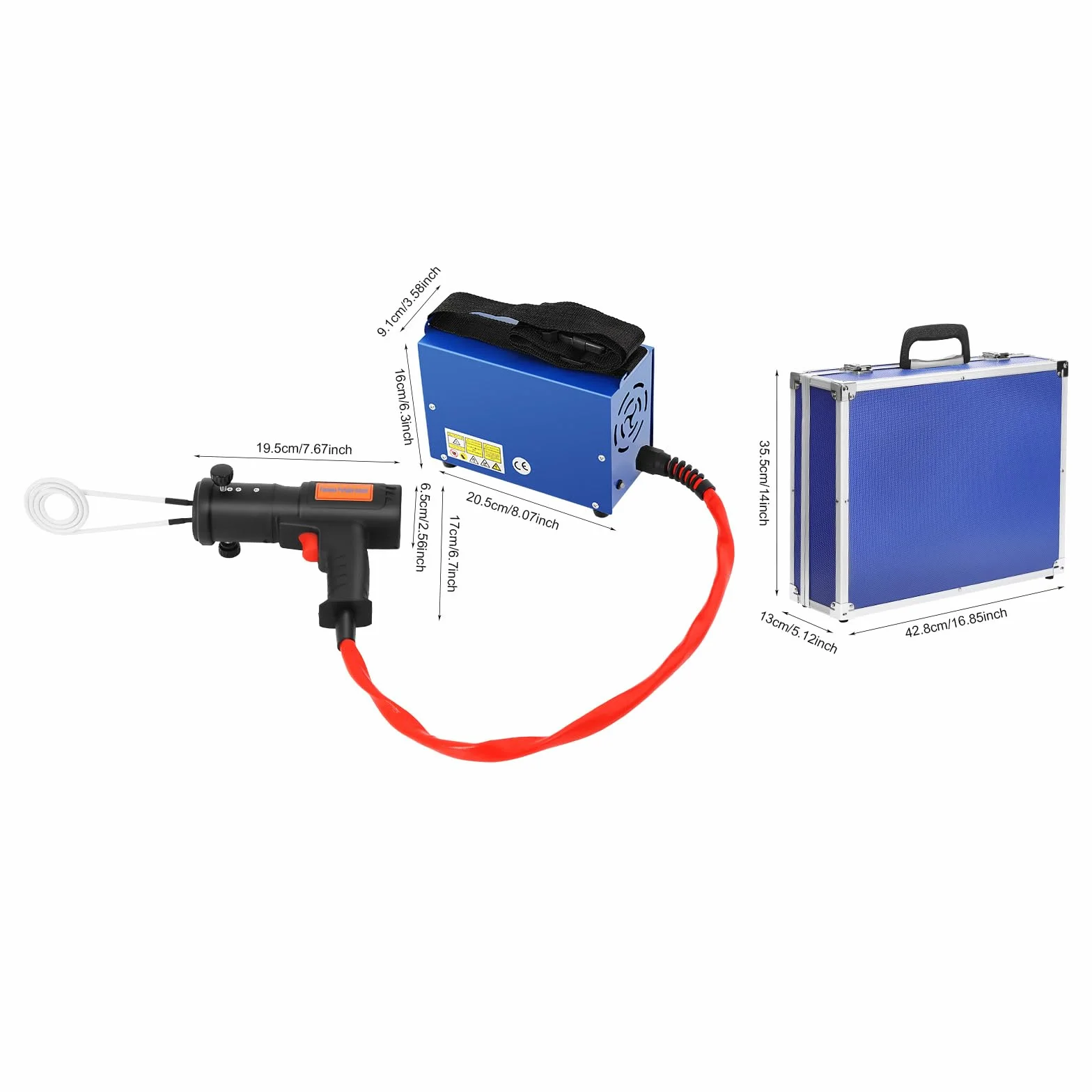 Grzejnik indukcyjny, 1500 W, 1000 ℃, magnetyczny 4 cewki