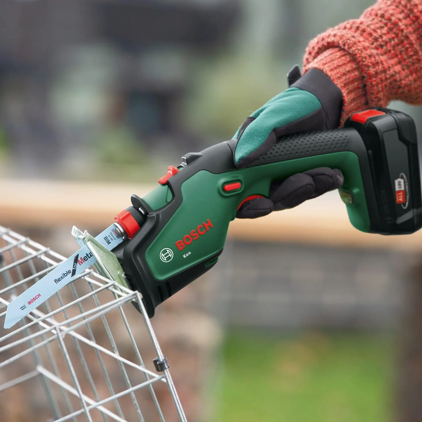 Bosch Akumulatorowa Piła Ogrodowa Keo 18 V Średnica Cięcia 80 mm Brzeszczot do Drewna