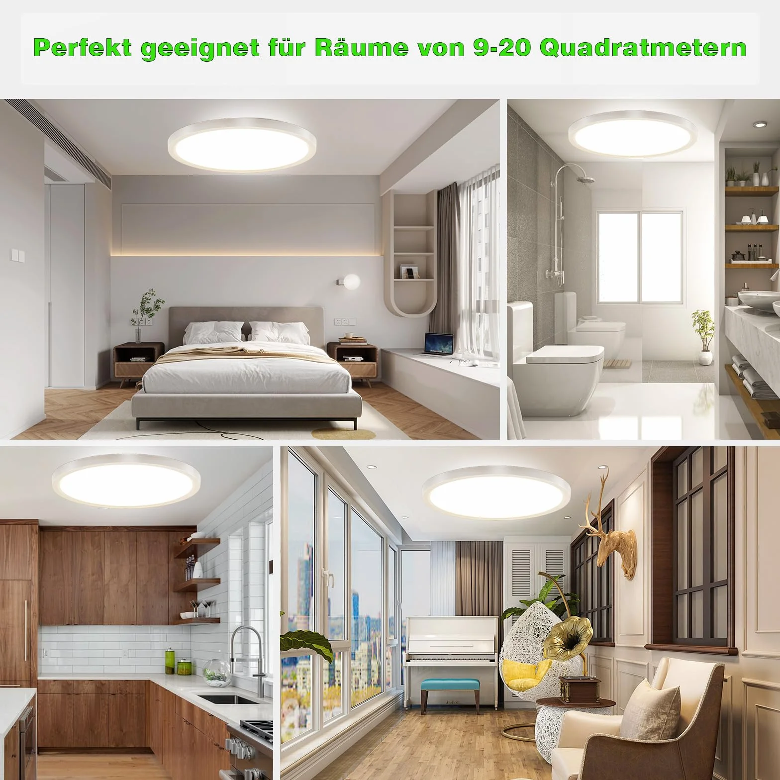 Lampa Sufitowa LED Ø 30cm 20W 2400lm 3 Temperatury Barwowe 3000K/4000K/6500K Wodoodporna IP44