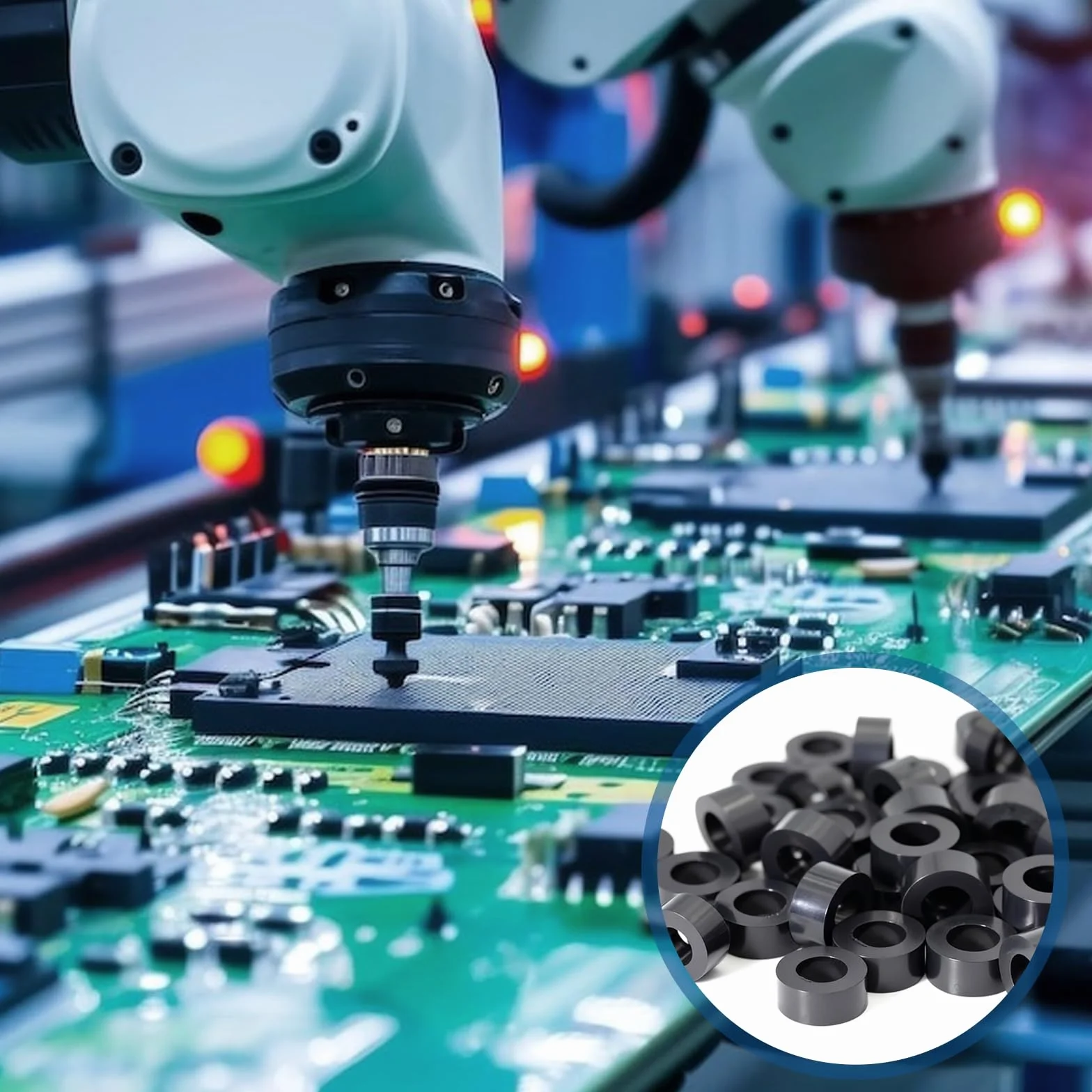 Tulejki dystansowe ABS M6 11x5 mm izolacja gumowe podkładki do płytek drukowanych