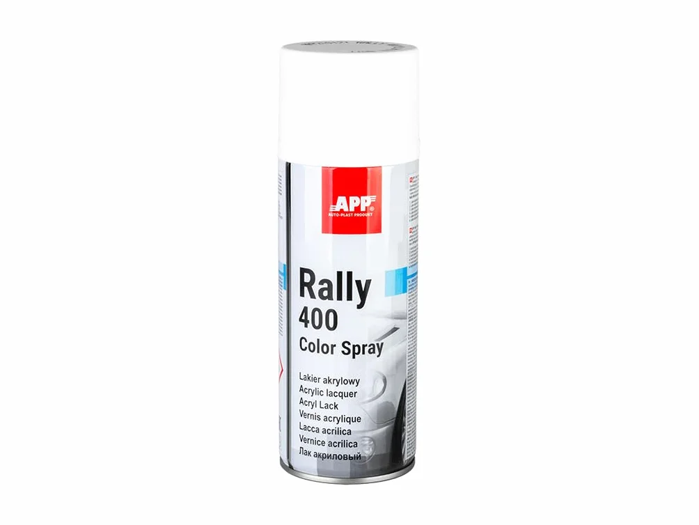 APP Rally 400 Color Spray Lakier akrylowy biały matowy 400ml