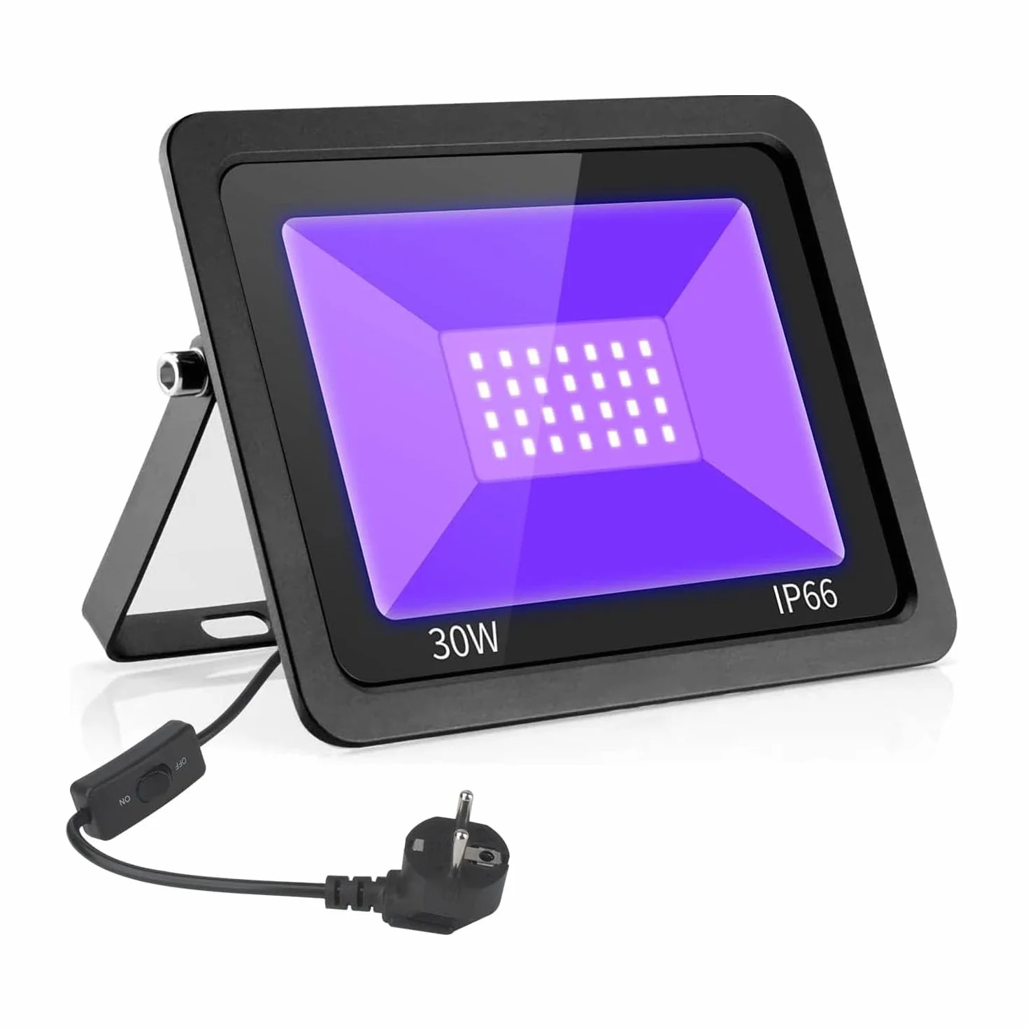 Reflektor LED UV 30 W 395 nm IP66 wodoszczelny czarne światło