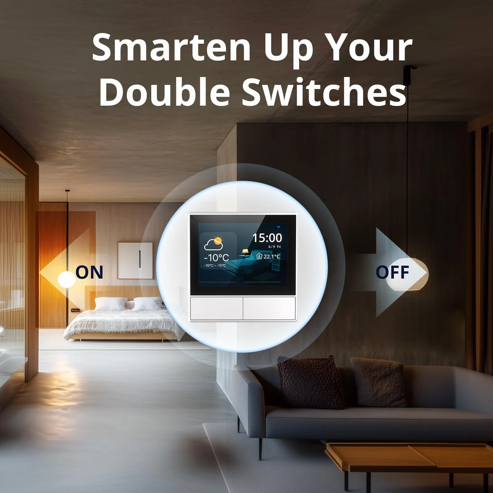 SONOFF NSPanel Smart Scene Przełącznik Ścienny Wi-Fi 2-Drożny Panel Sterowania Temperaturą i Wilgotnością Alexa