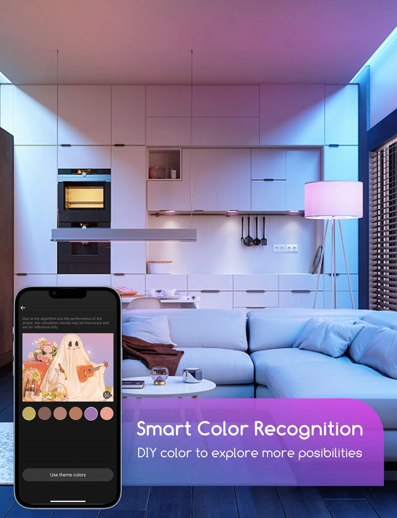 Aigostar Smart Bulb E27 SL2 LED 9W 806LM WiFi Żarówka RGB 2700K-6500K Ściemnialna Kompatybilna z Alexa Google Home 6 szt.