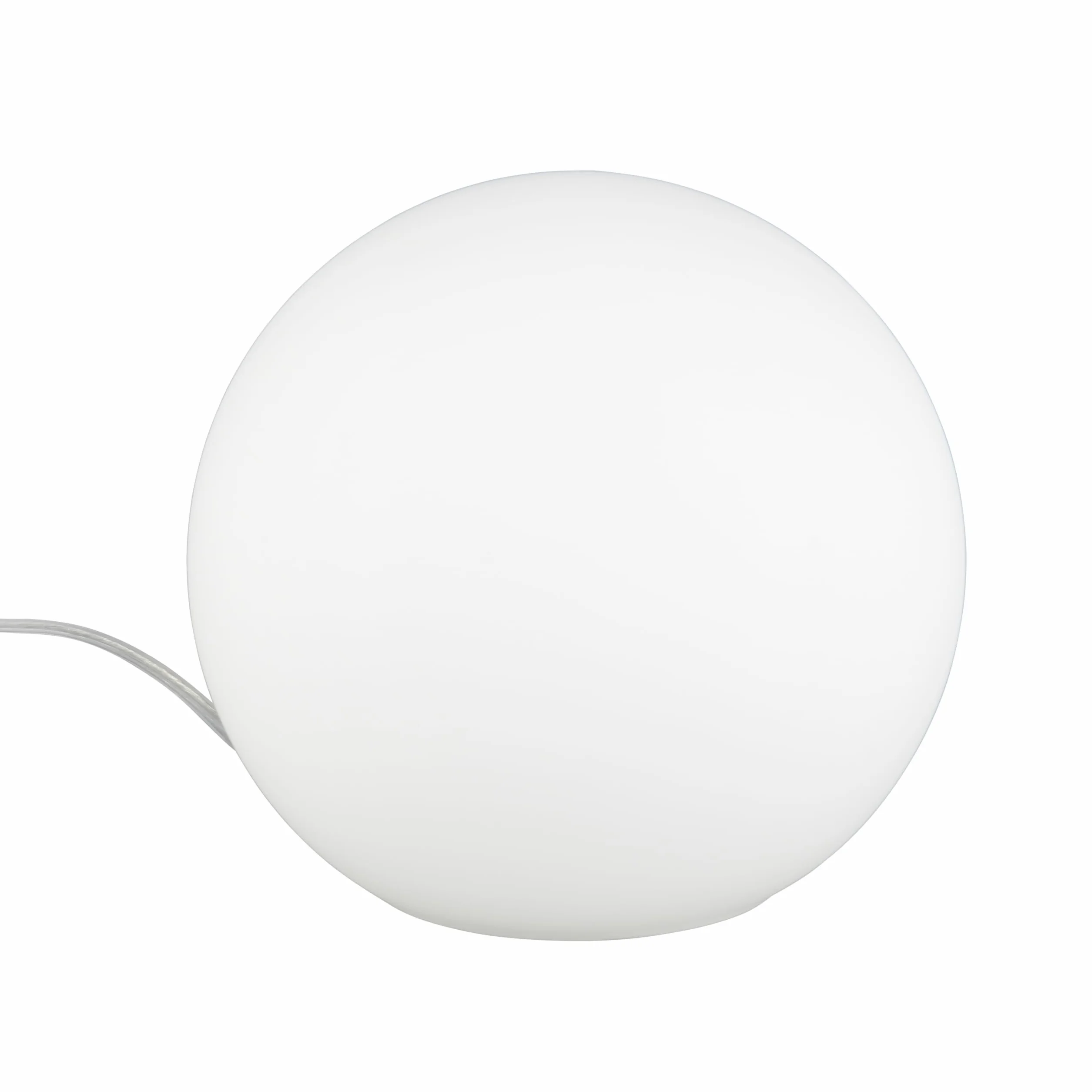 Reality Leuchten lampa stołowa, kula, bez żarówki, średnica 20 cm, z przełącznikiem sznurkowym, 1 x E27 maksymalnie 25 W, szkło opalowe białe R5220-07