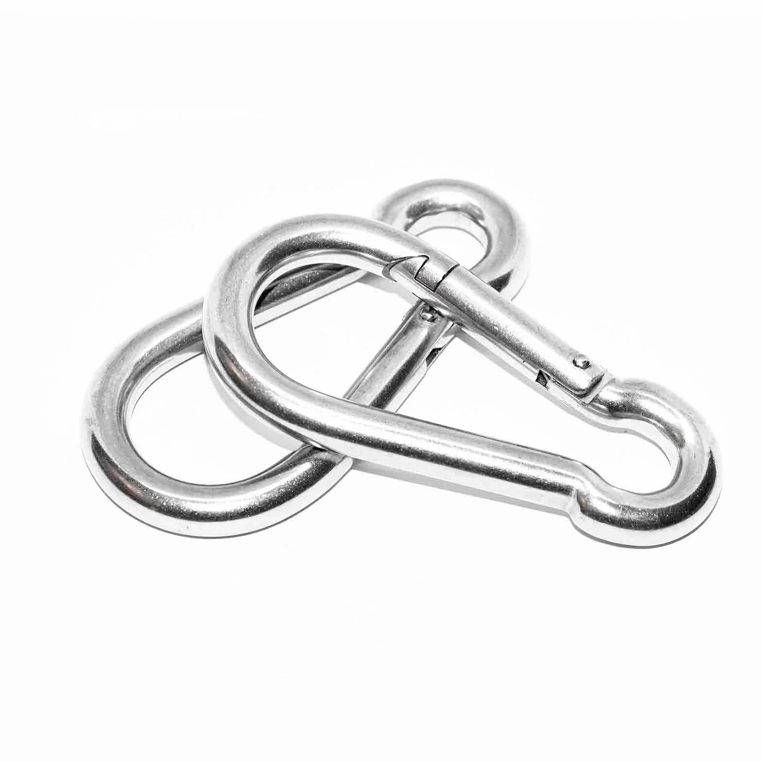 PRIOstahl Karabiner mini dla straży pożarnej, karabińczyk 4mm x 40mm, mały hak z nierzadzającej stali - do żagla słonecznego, smyczy psa, hamaków, kluczy, mocowania szybkiego, 1 x sztuka