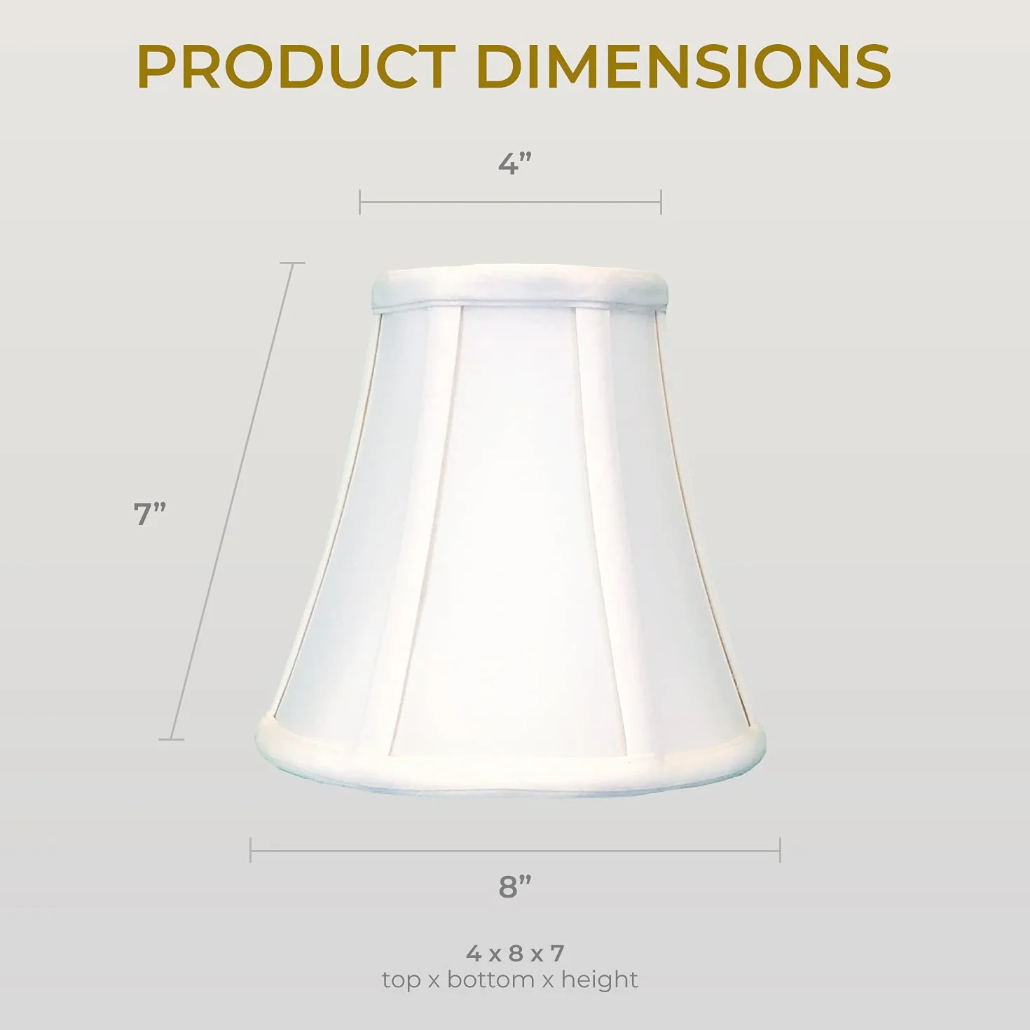 Royal Designs True Bell abażur lampy biały 4 x 8 x 7,25 okrągły klips