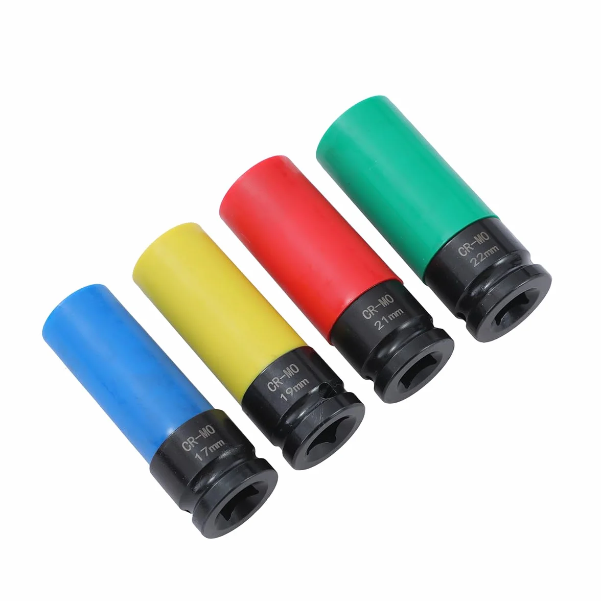 KATSU 1/2 Inch Drive Wheel Protector Impact Deep Socket Set 17mm 19mm 21mm 22mm 4 szt