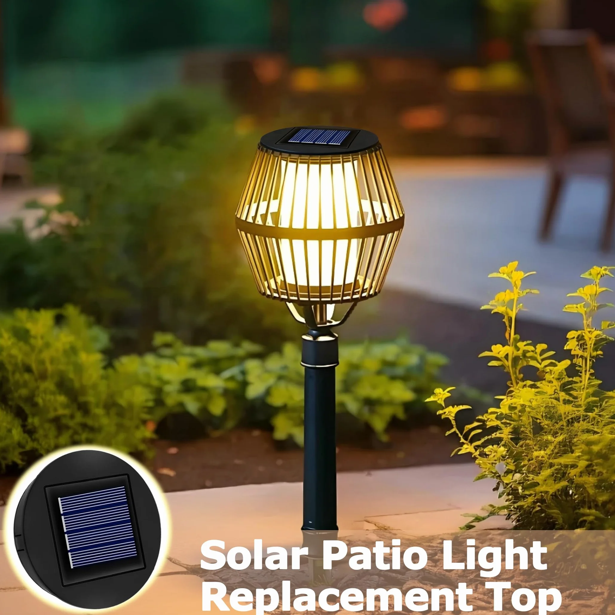 Lampa solarna 8 cm 1,2 V 600 mAh IP44 LED ciepłe światło 2 szt