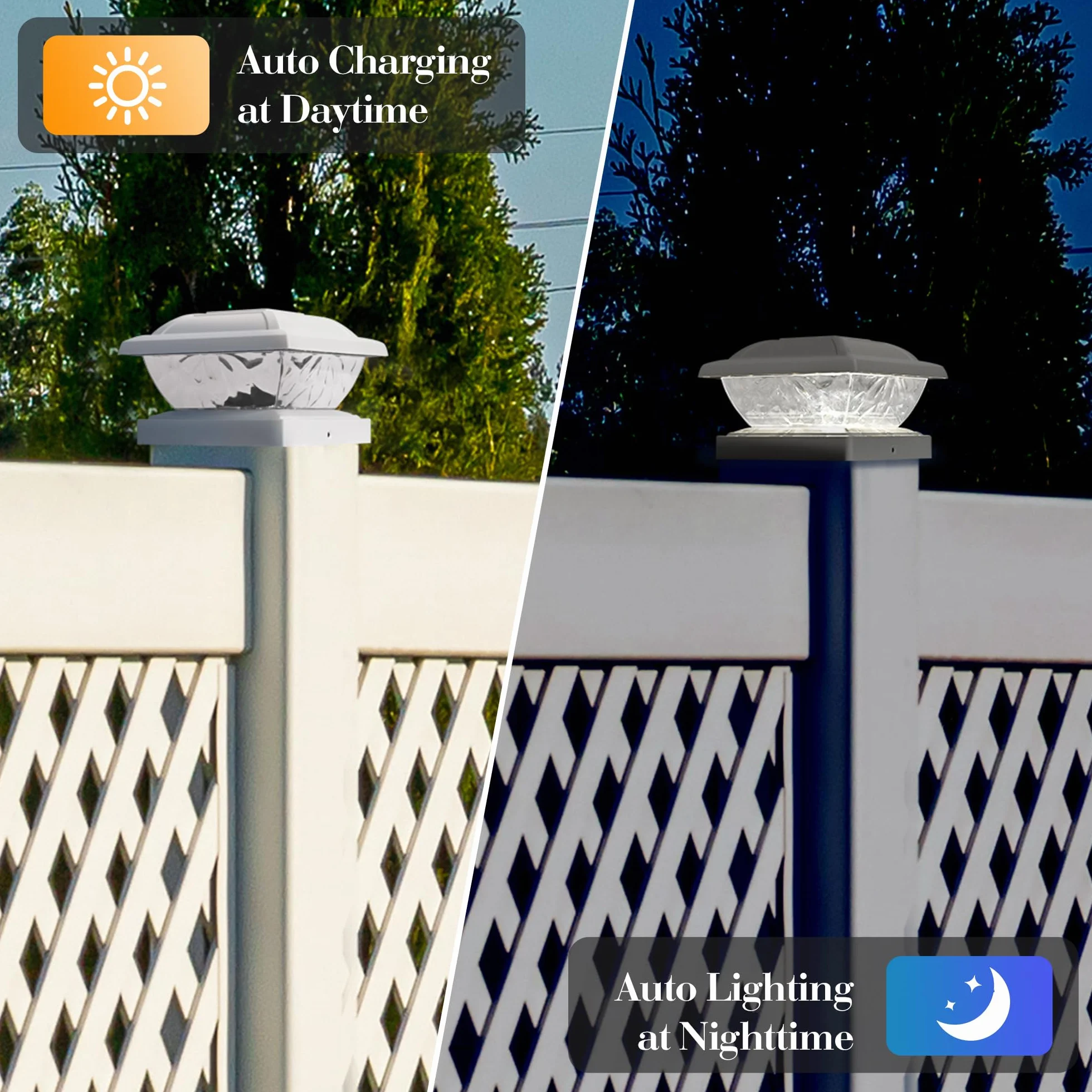 Solpex solarne lampy słupkowe LED IP65 5×5 4×4 3,5×3,5 cala/13×13 10×10 9×9 cm do ogrodu tarasu