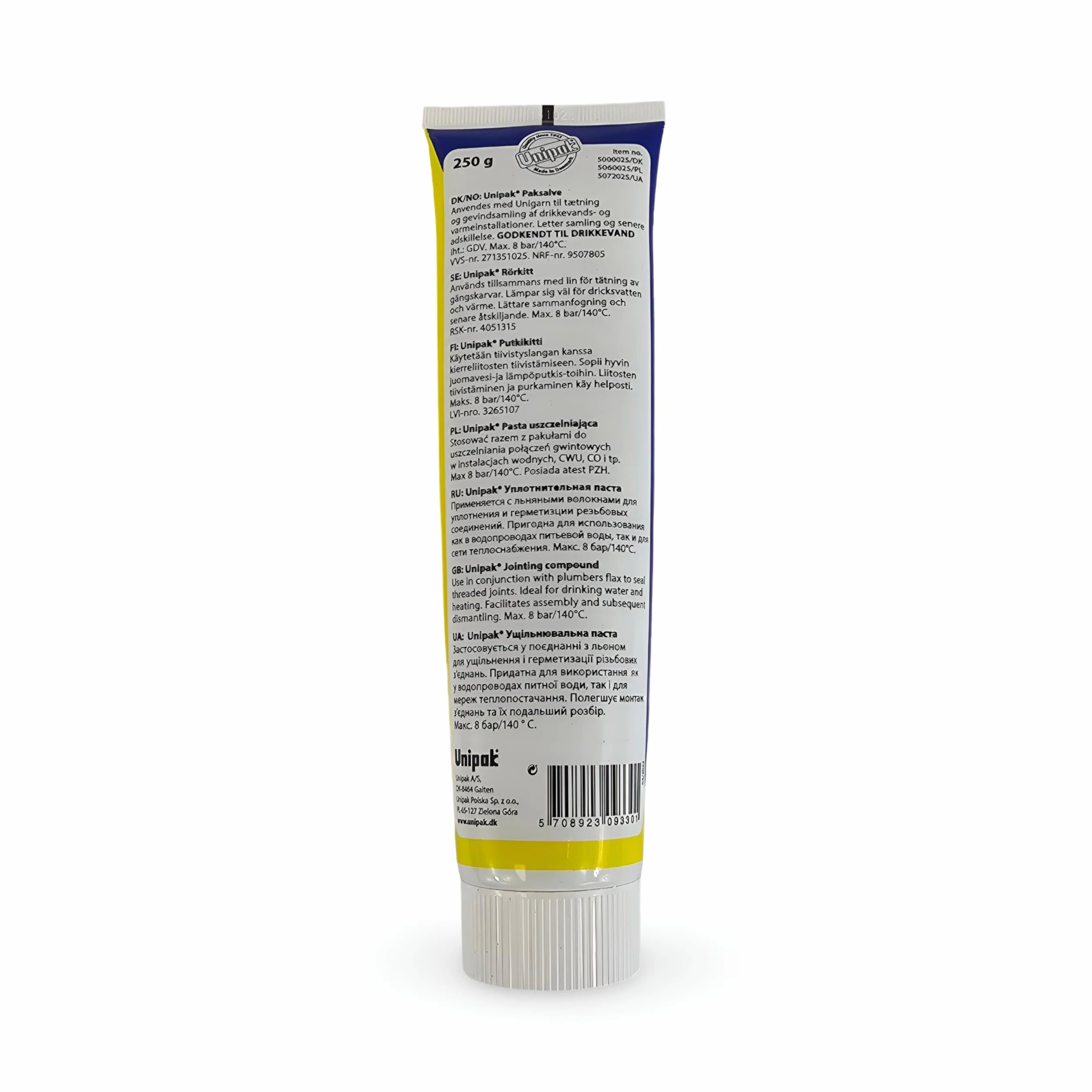 Unipak Pasta Uszczelniająca do Rur 250g