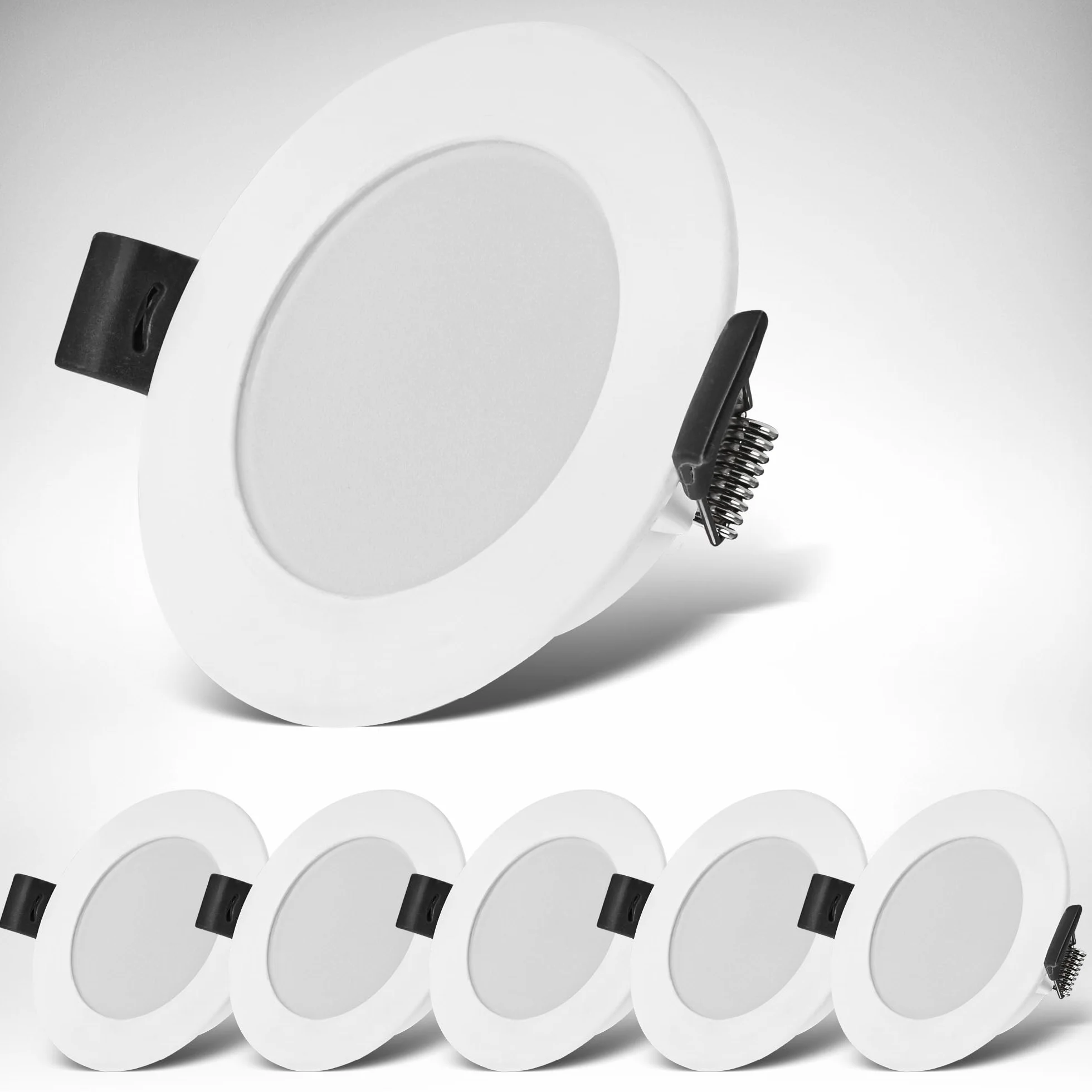 B.K.Licht Zestaw 6 reflektorów LED do zabudowy 230V IP44 85x25mm