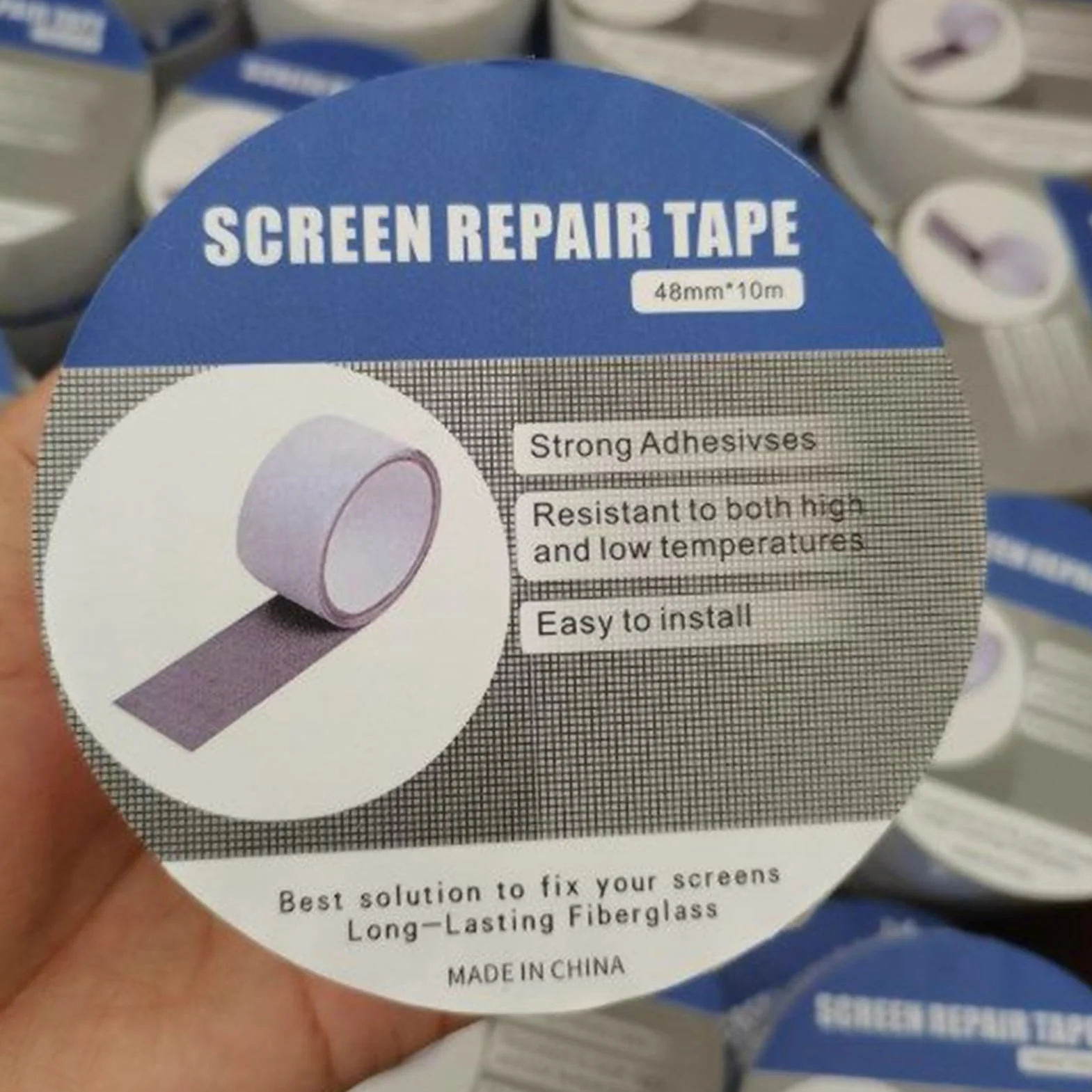 Screen Tape | zestaw naprawczy z włókna szklanego do pęknięć i dziur w kratkach okiennych i moskitierach – wodoszczelna taśma klejąca do zakrywania i naprawy