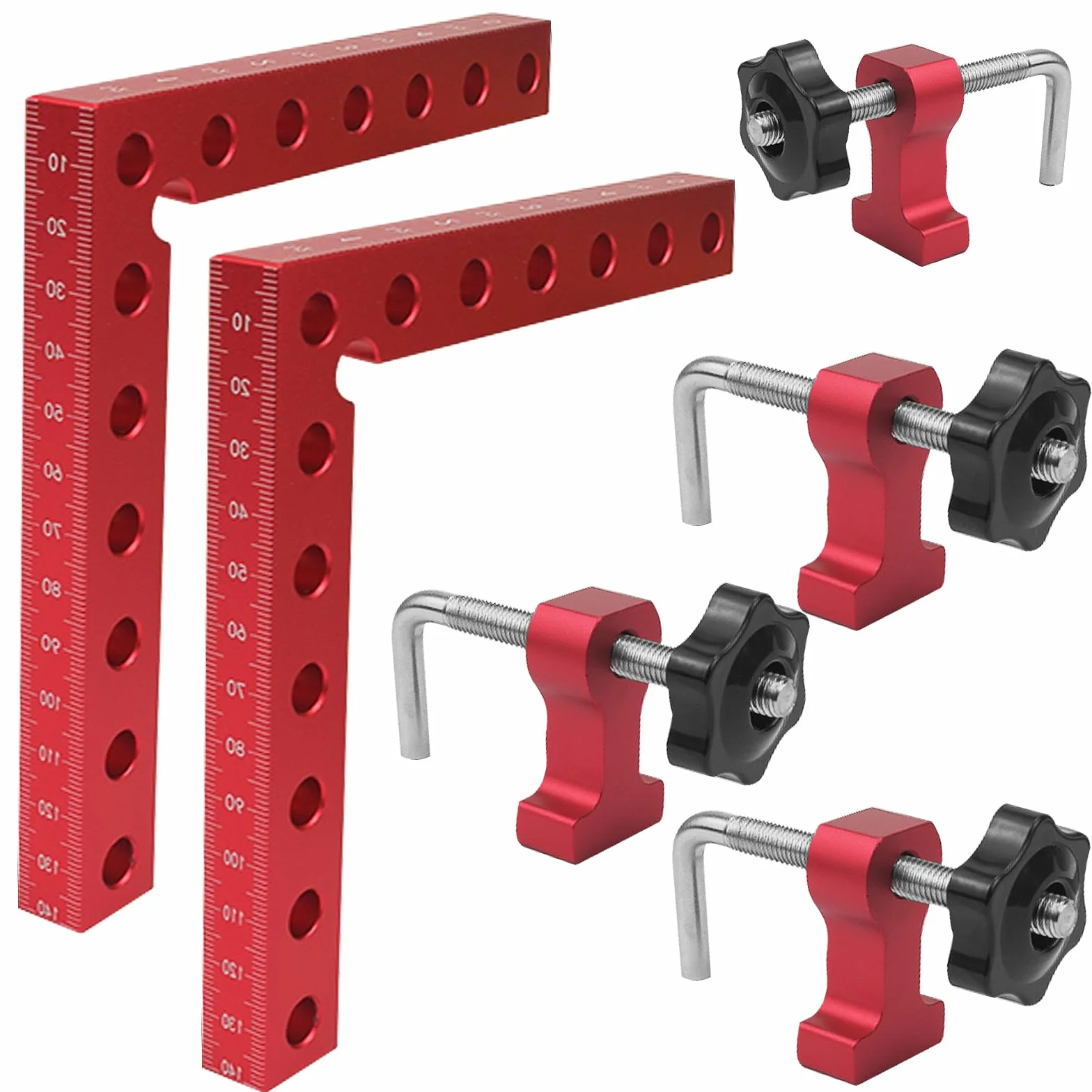 BIGP Zacisk pozycjonujący 90 stopni 14 x 14 cm ze stopu aluminium