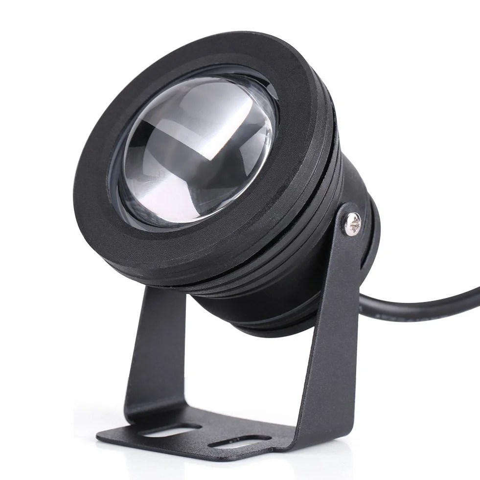 OÅwietlenie podwodne 12V 10W z pilotem, diody LED multi RGB Wodoodporne oÅwietlenie LED Lampa staw ogrodowy, podwodne oÅwietlenie zmieniajÄce kolor na basen, akwarium, fontannÄ (czarne)
