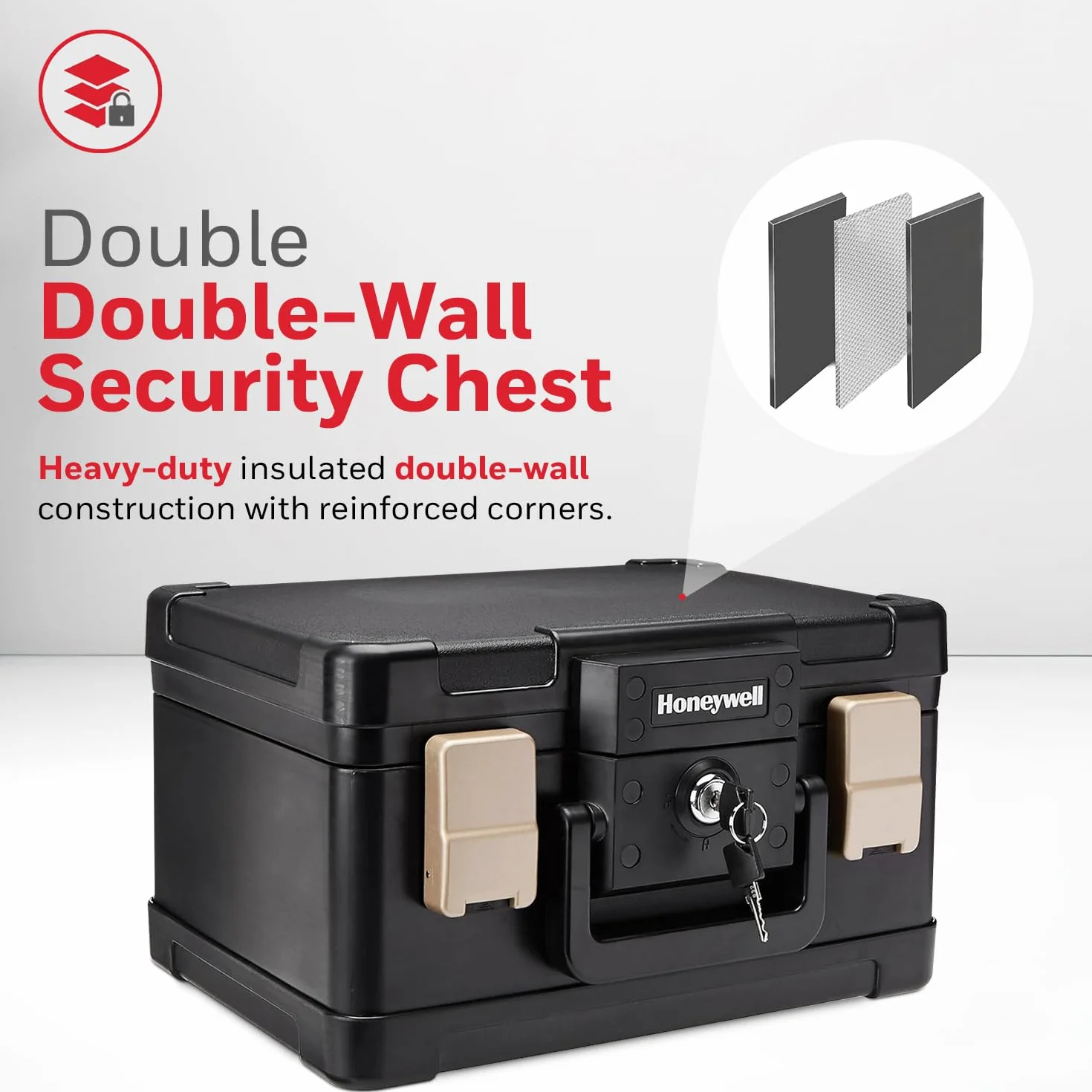 Honeywell 1102 1/2 godz. Komoda ognioodporna wodna 4,3 l czarna