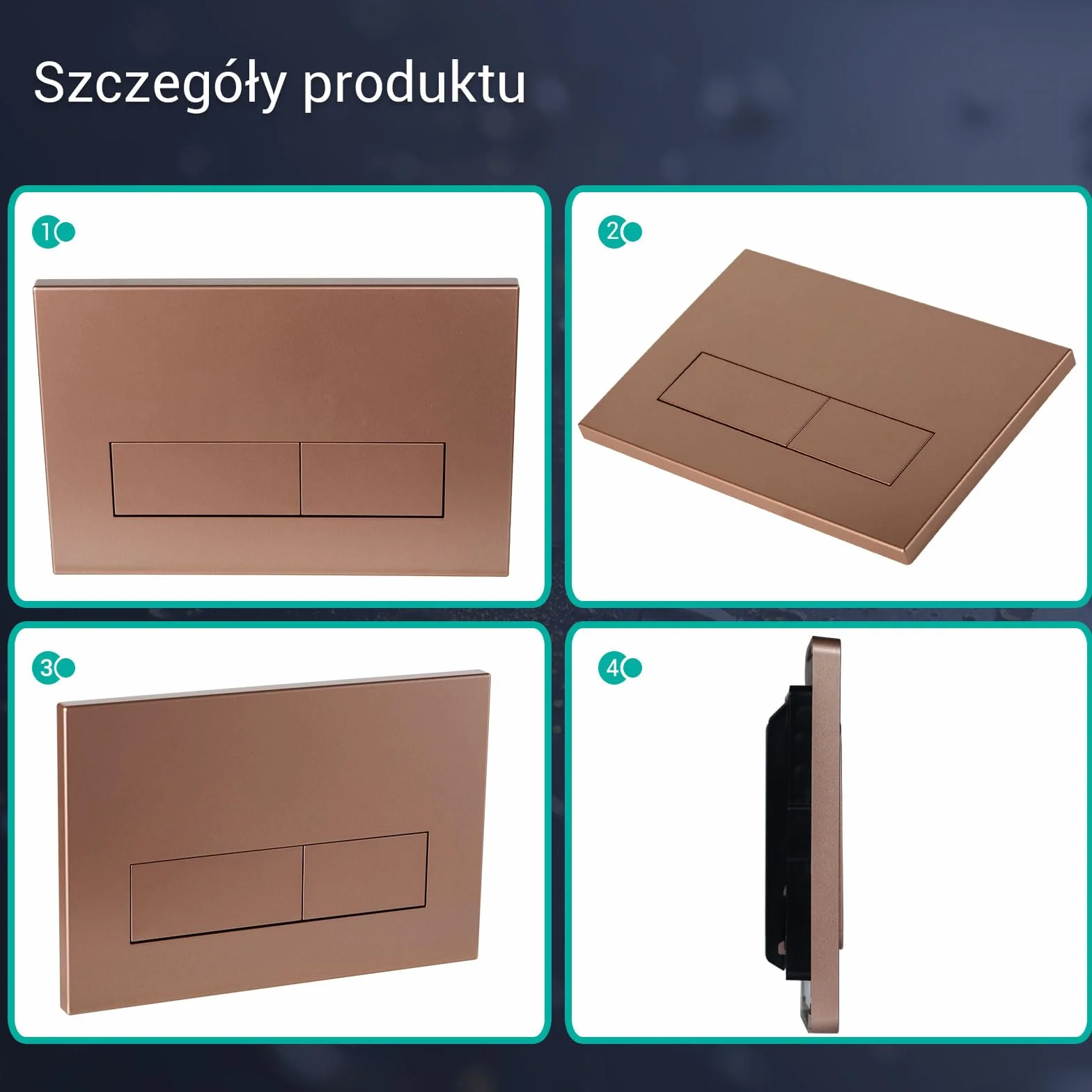 Empyreal płytka dociskowa do WC Geberit Sigma 01 UP300 320, biała tworzywo sztuczne, 2-krotne spłukiwanie