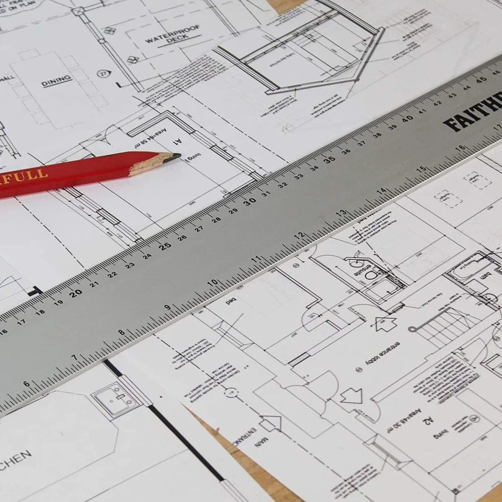 Linijka aluminiowa Faithfull 1 metr z podwójną podziałką metryczną i imperialną