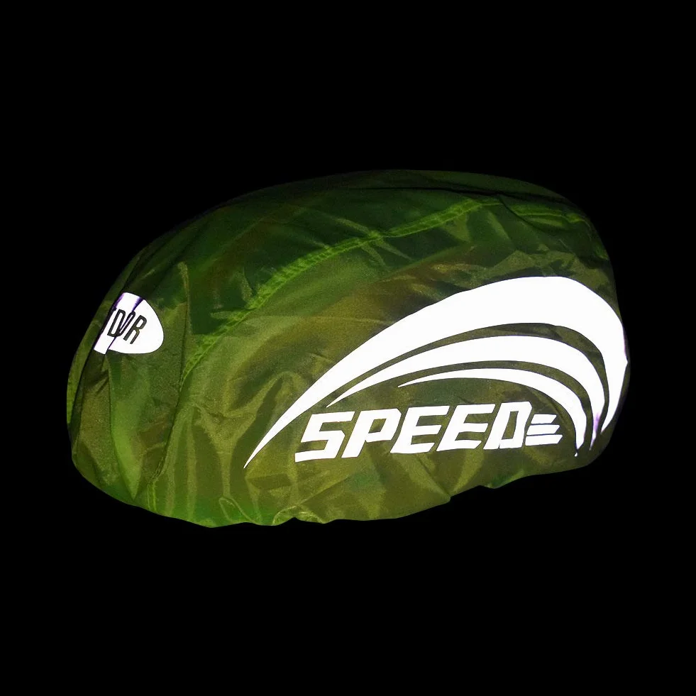 Osłona przeciwdeszczowa na kask rowerowy z paskami odblaskowymi, ochrona przed deszczem, odporna na działanie wody, wysoka widoczność
