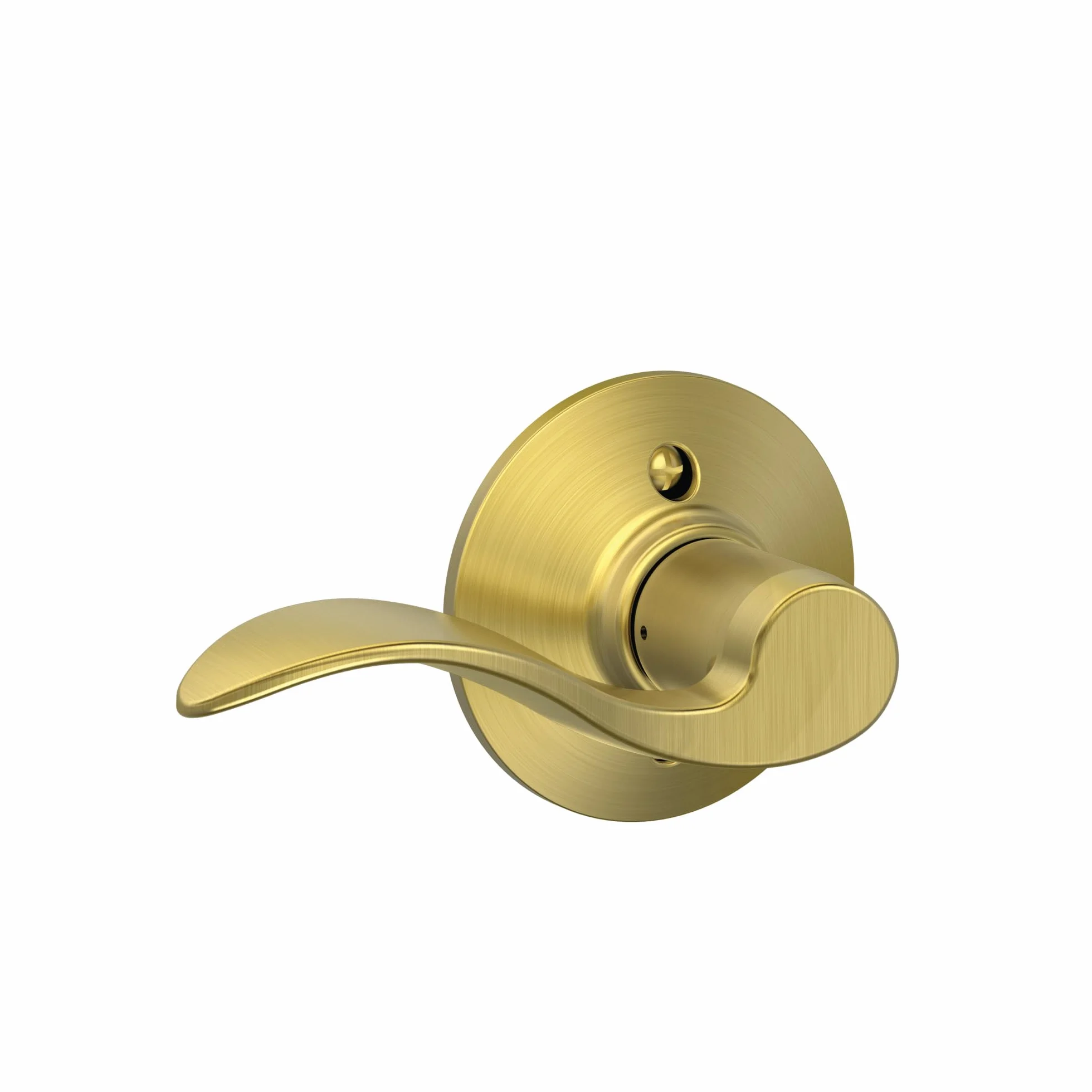 SCHLAGE F170 Acc 608 LH Nieobracająca się lewa dźwignia akcentująca satynowy mosiądz Lock Company