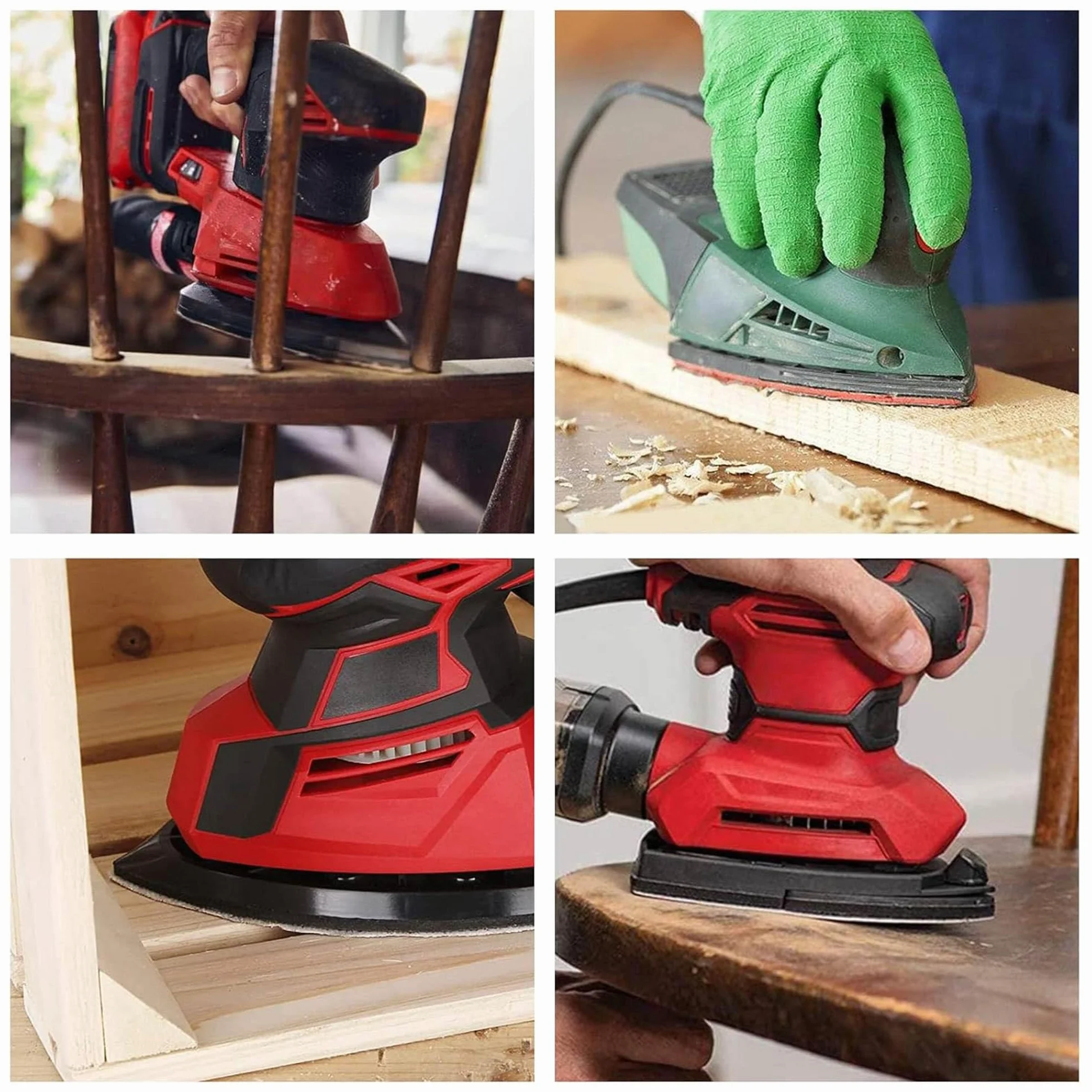 60 sztuk papieru ściernego, szlifierki trójkątne, 140 mm x 90 mm, 5-otworowe, zestaw 10 x 60/80/100/120/180/240