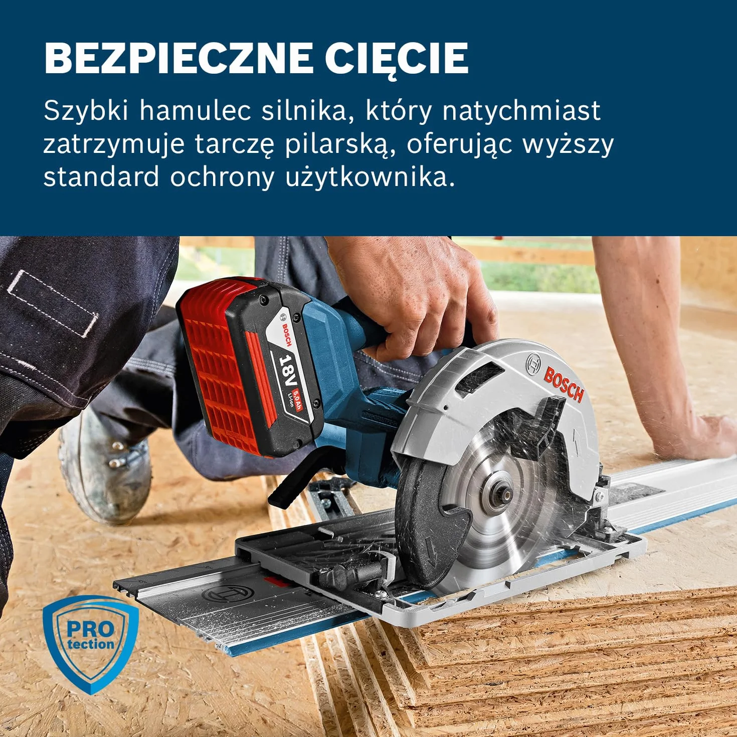 Bosch Professional GKS 18V-57 akumulatorowa pilarka tarczowa 18V