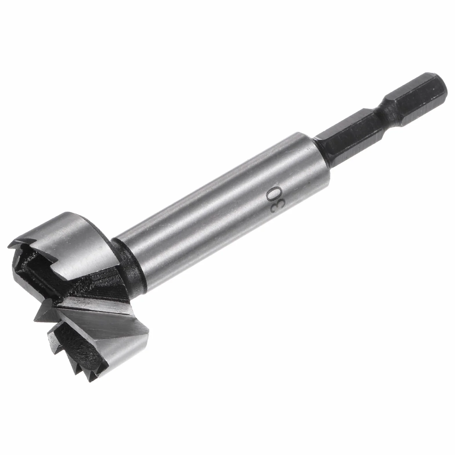 Wiertło Forstnera 1-3/16" (30 mm) stal węglowa wielozębowe do drewna frez do zawiasów 1/4" twarde drewno sklejka