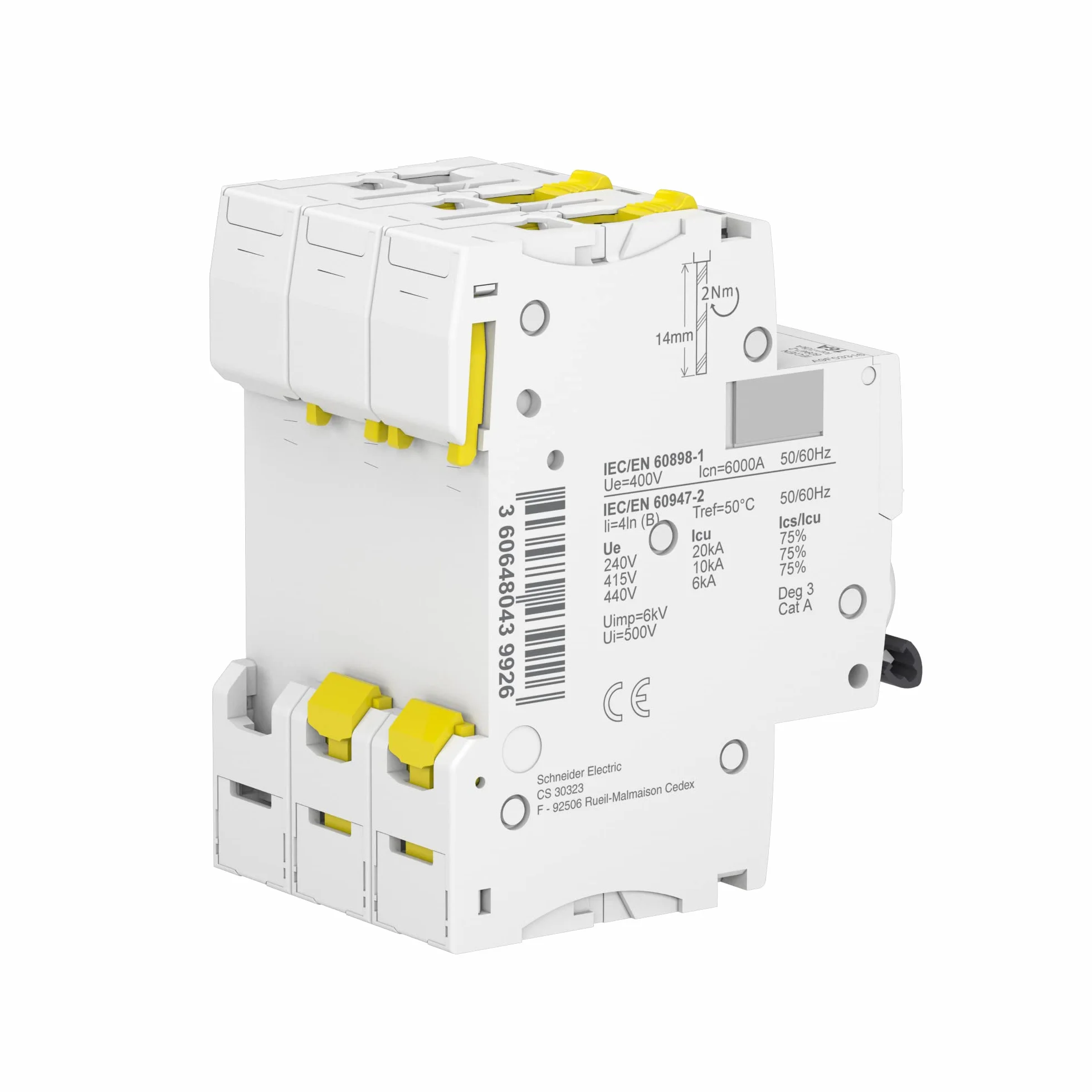 Schneider Electric Wyłącznik nadprądowy ACTI9 IC60N 3P 16A B A9F03316