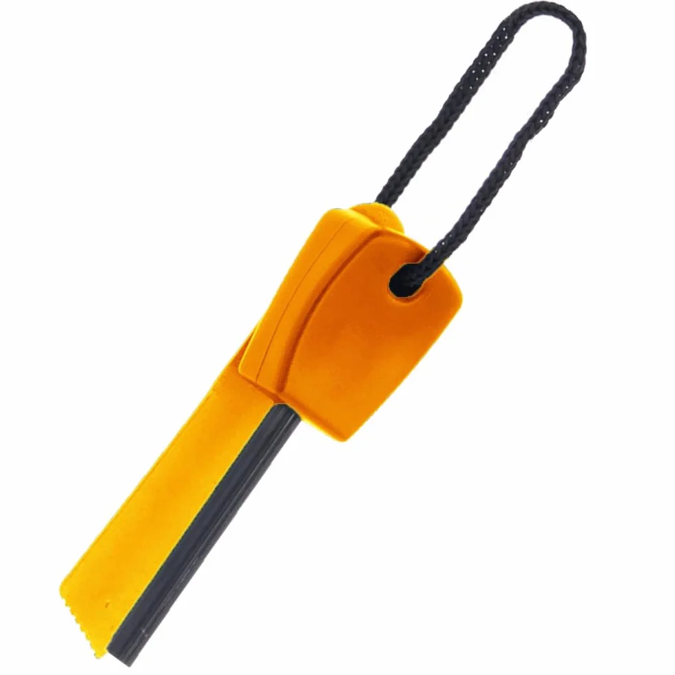 Krzemień magnezowy, zapalniczka, pole, ognisko kempingowe, pomarańcza