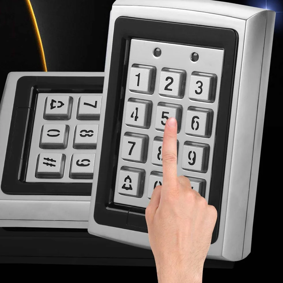 Kontroler dostępu do zamka szyfrowego, kod PIN 125 kHz RFID, kontrola dostępu 125 kHz i niebieska klawiatura z podświetleniem (1 użytkownik) do fabrycznych budynków mieszkalnych