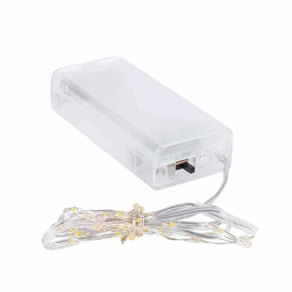 Ideen mit Herz Łańcuch świetlny LED 30 diod ciepła biel 1,5 cm odstęp 75 cm timer